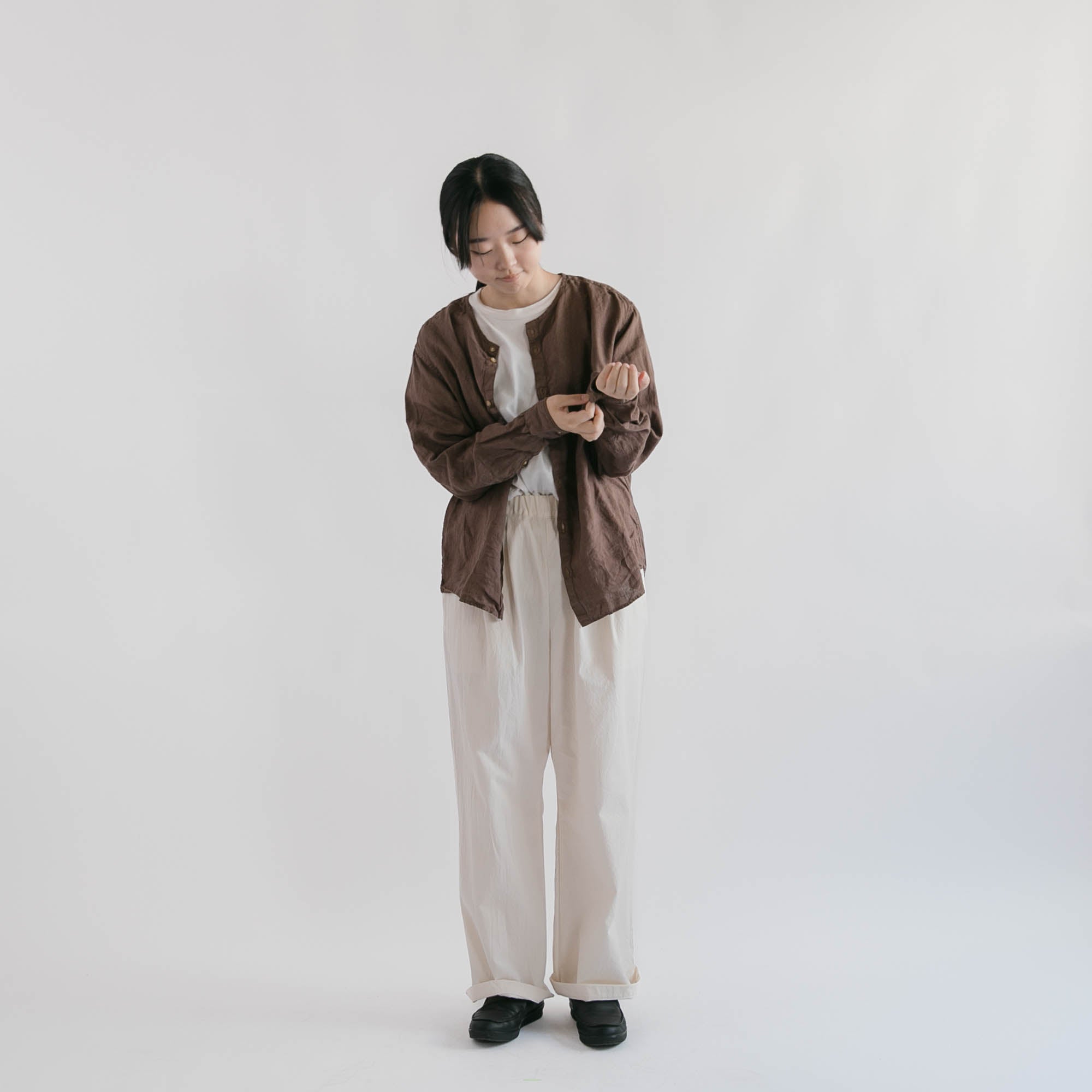 Linen nerd shirts<br>no collar<br>No.2653