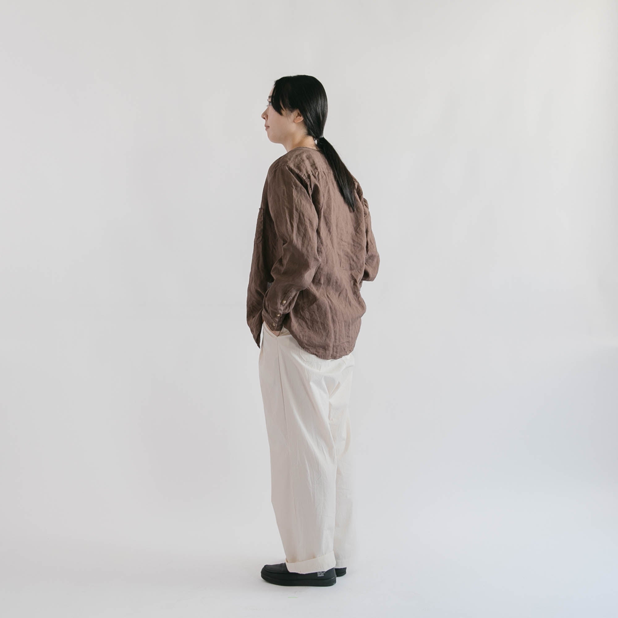 Linen nerd shirts<br>no collar<br>No.2653