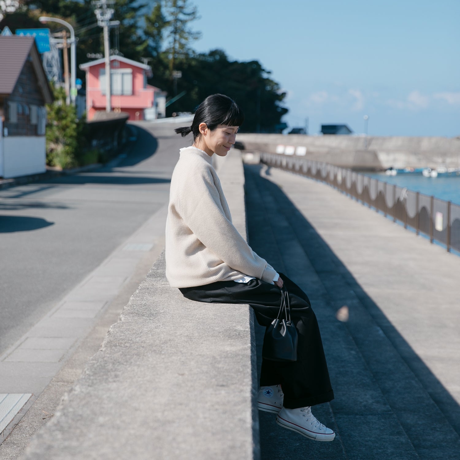 RINEN<br>2/14 ウールアゼ編み クルーネック<br>No.R17683