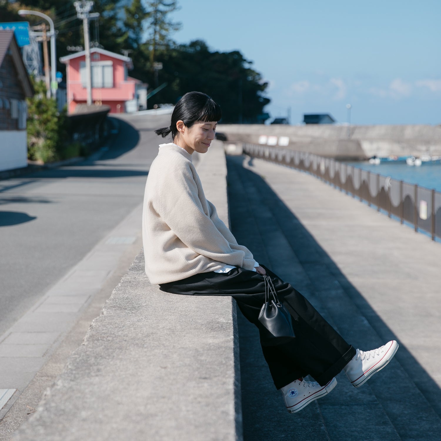 RINEN<br>2/14 ウールアゼ編み クルーネック<br>No.R17683