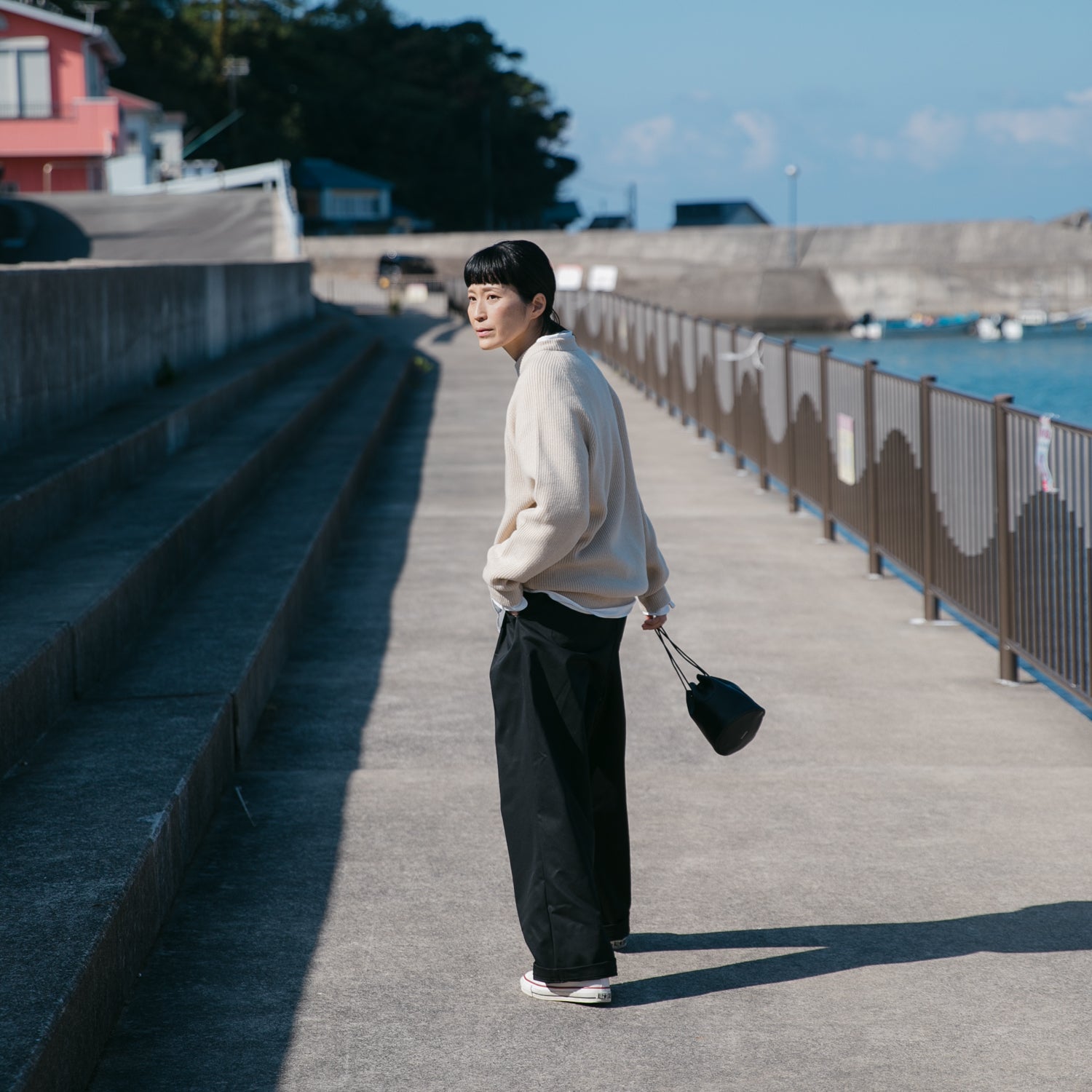 RINEN<br>2/14 ウールアゼ編み クルーネック<br>No.R17683