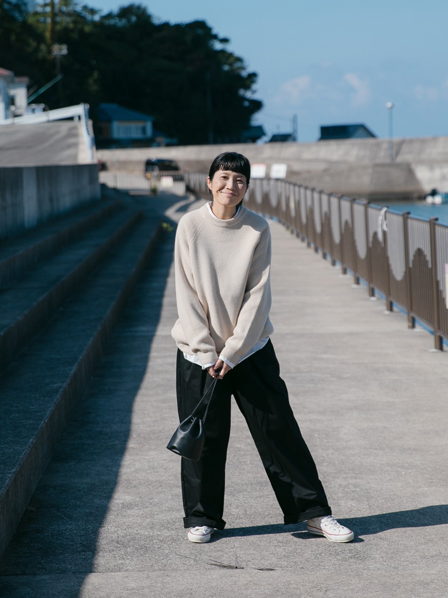 RINEN<br>2/14 ウールアゼ編み クルーネック<br>No.R17683