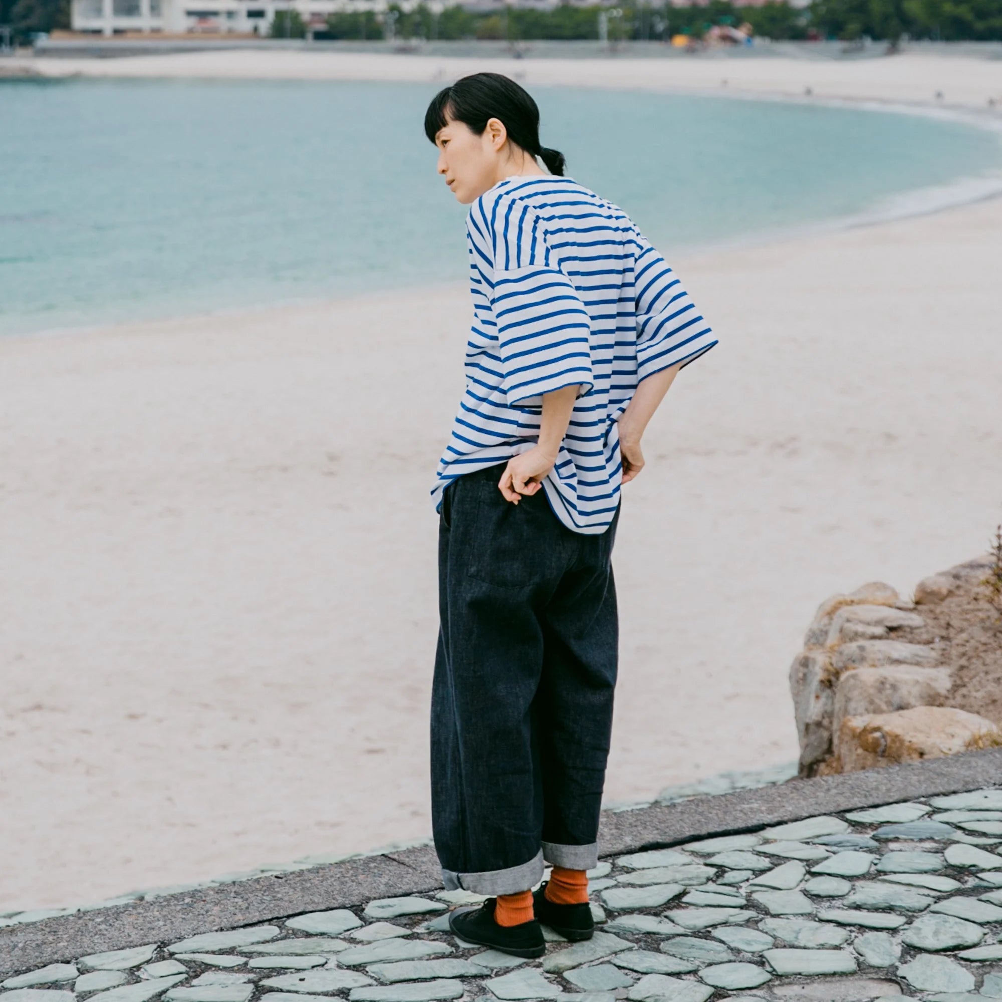 RINEN<br>10オンス<br>ノットインディゴデニム<br>リラックスパンツ<br>No.R47604