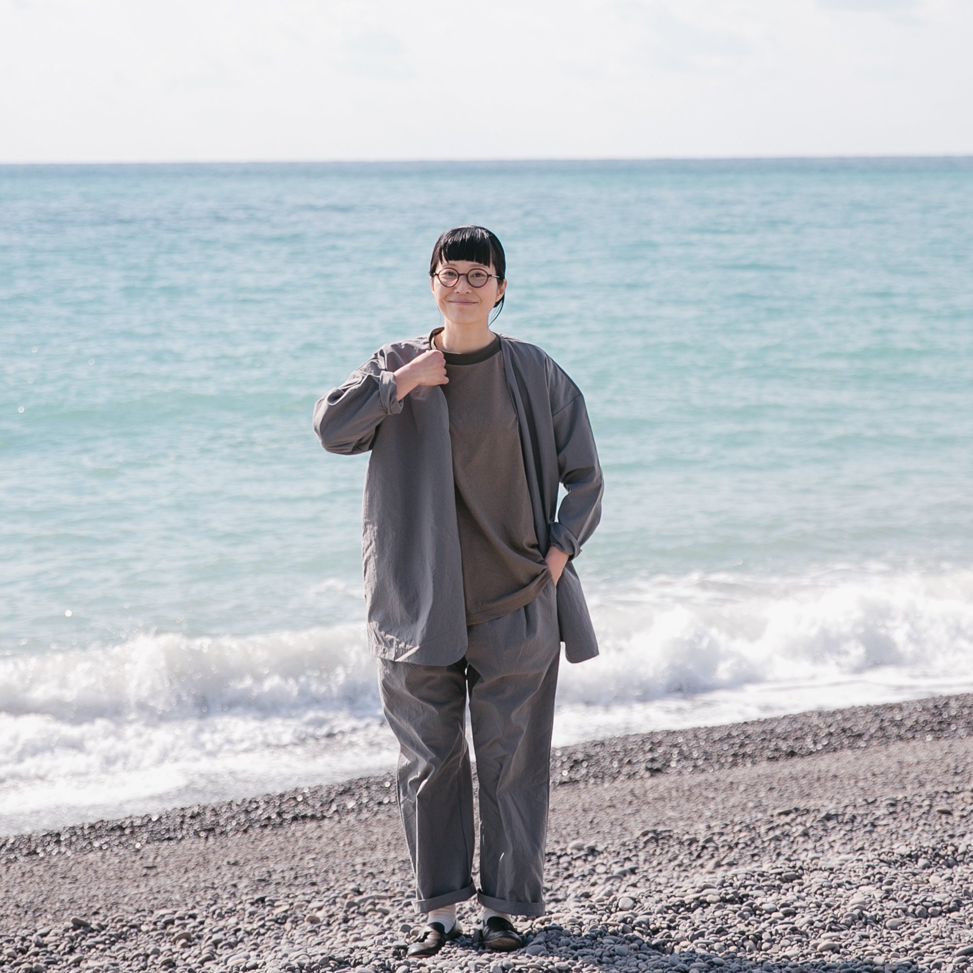 Nylon relax pants<br>No.2425