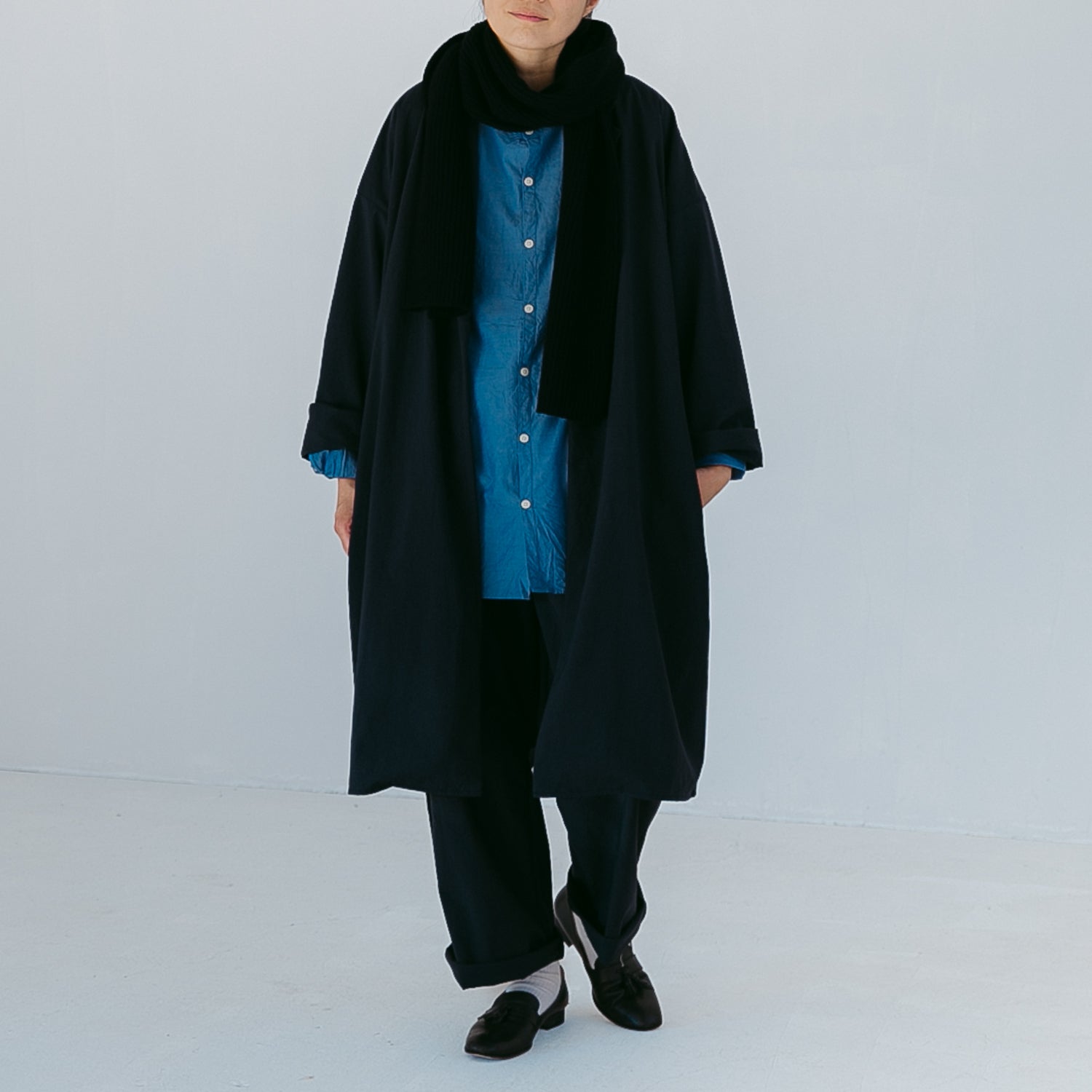 Nylon livery coat<br>tailored collar<br>No.2213