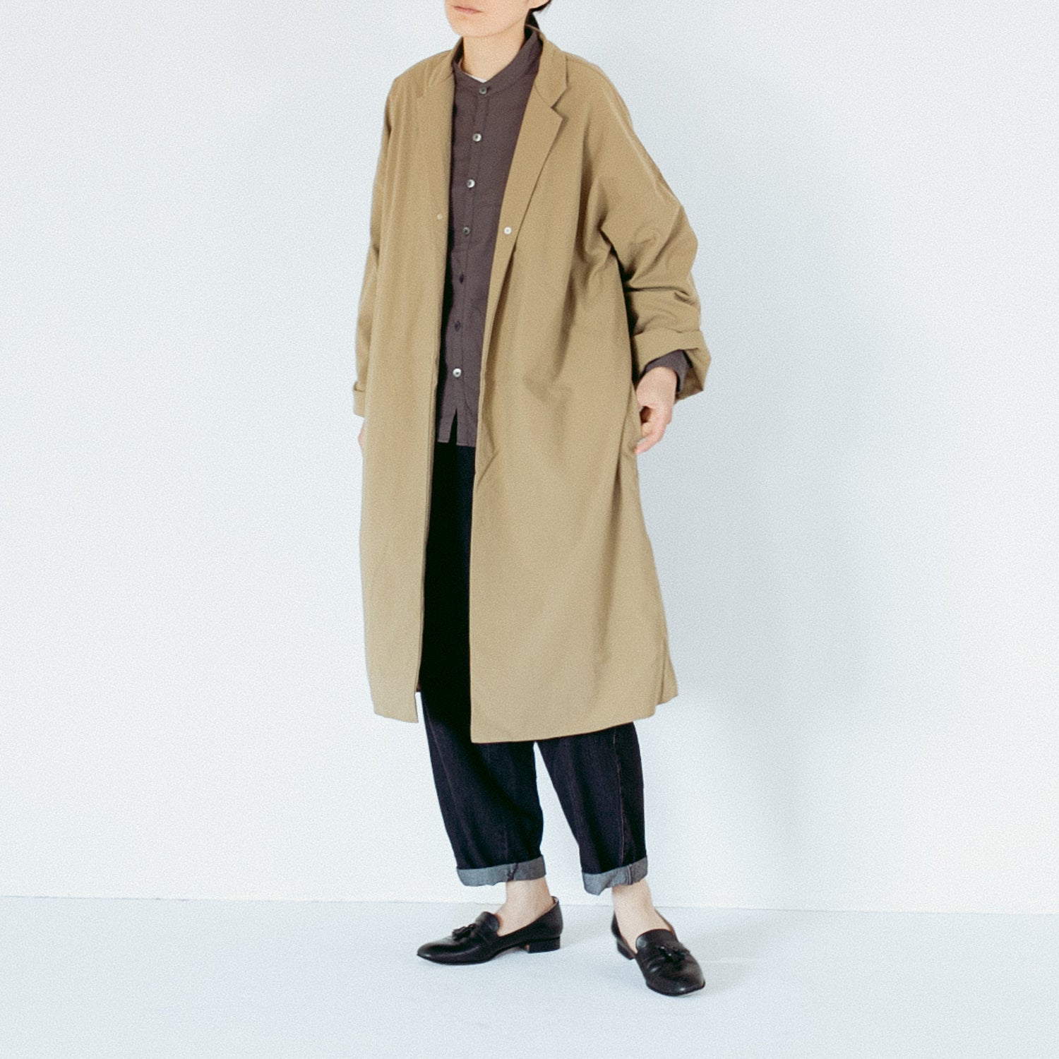 Nylon livery coat<br>tailored collar<br>No.2213
