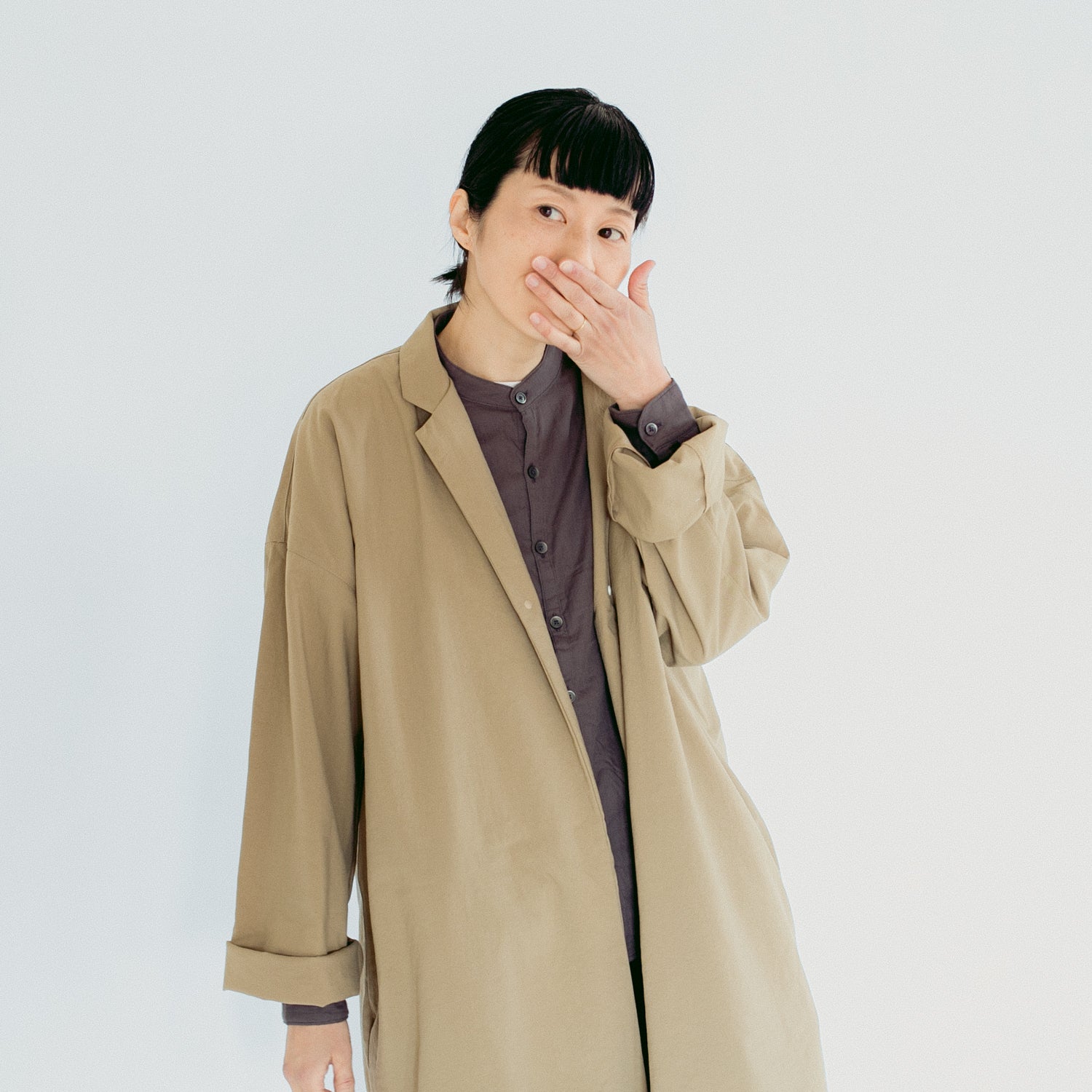 Nylon livery coat<br>tailored collar<br>No.2213
