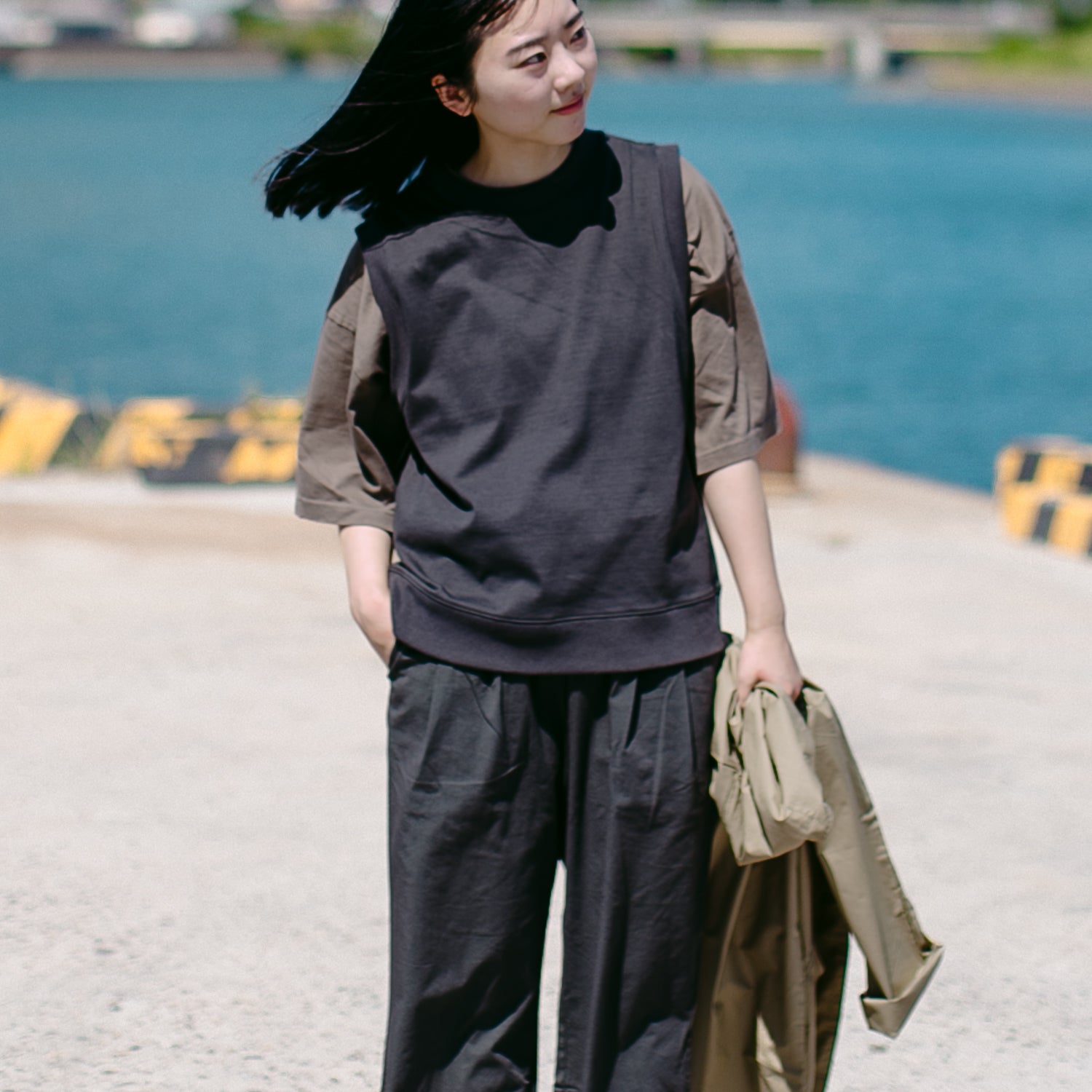 Cotton pullover vest<br>No.2426