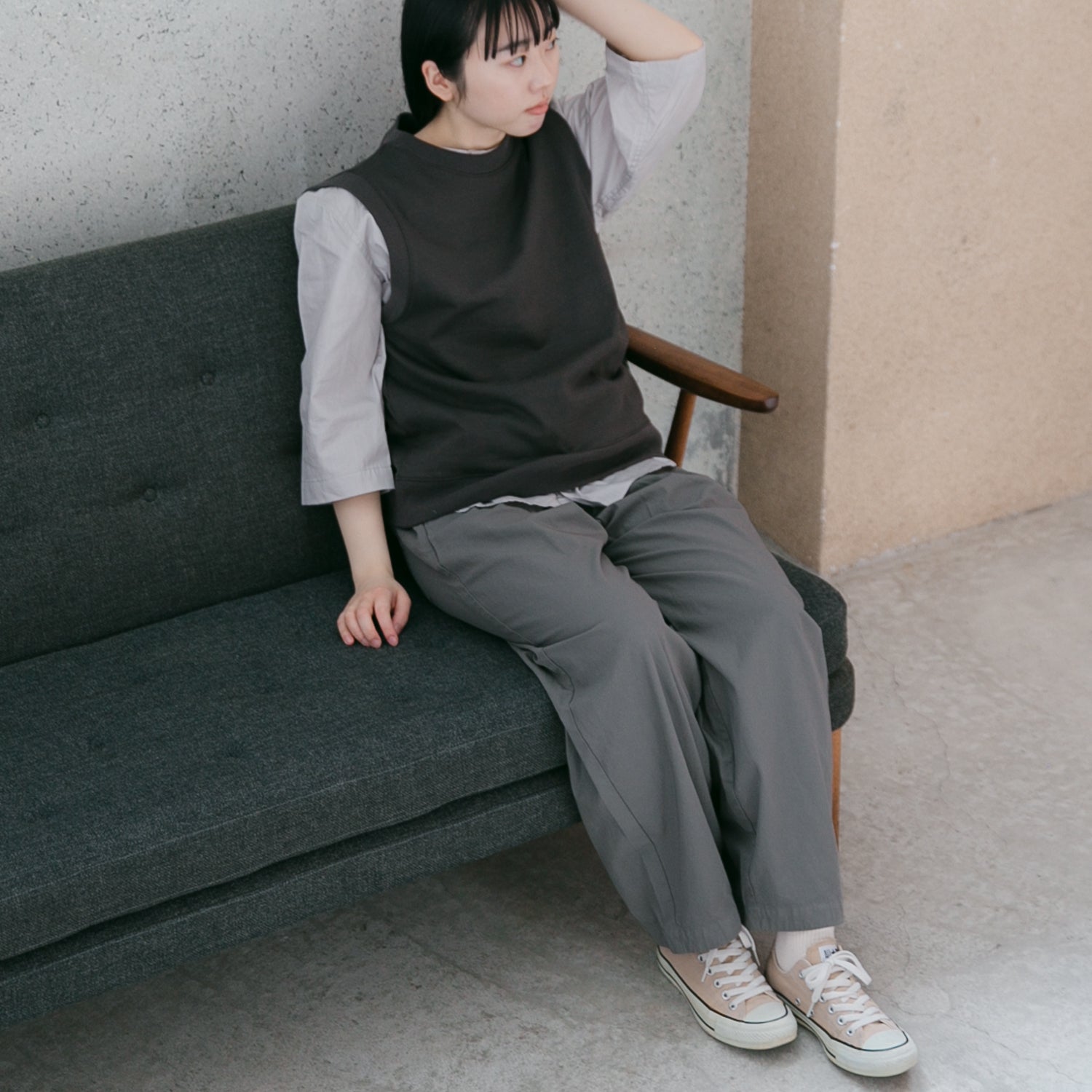 Cotton pullover vest<br>No.2426