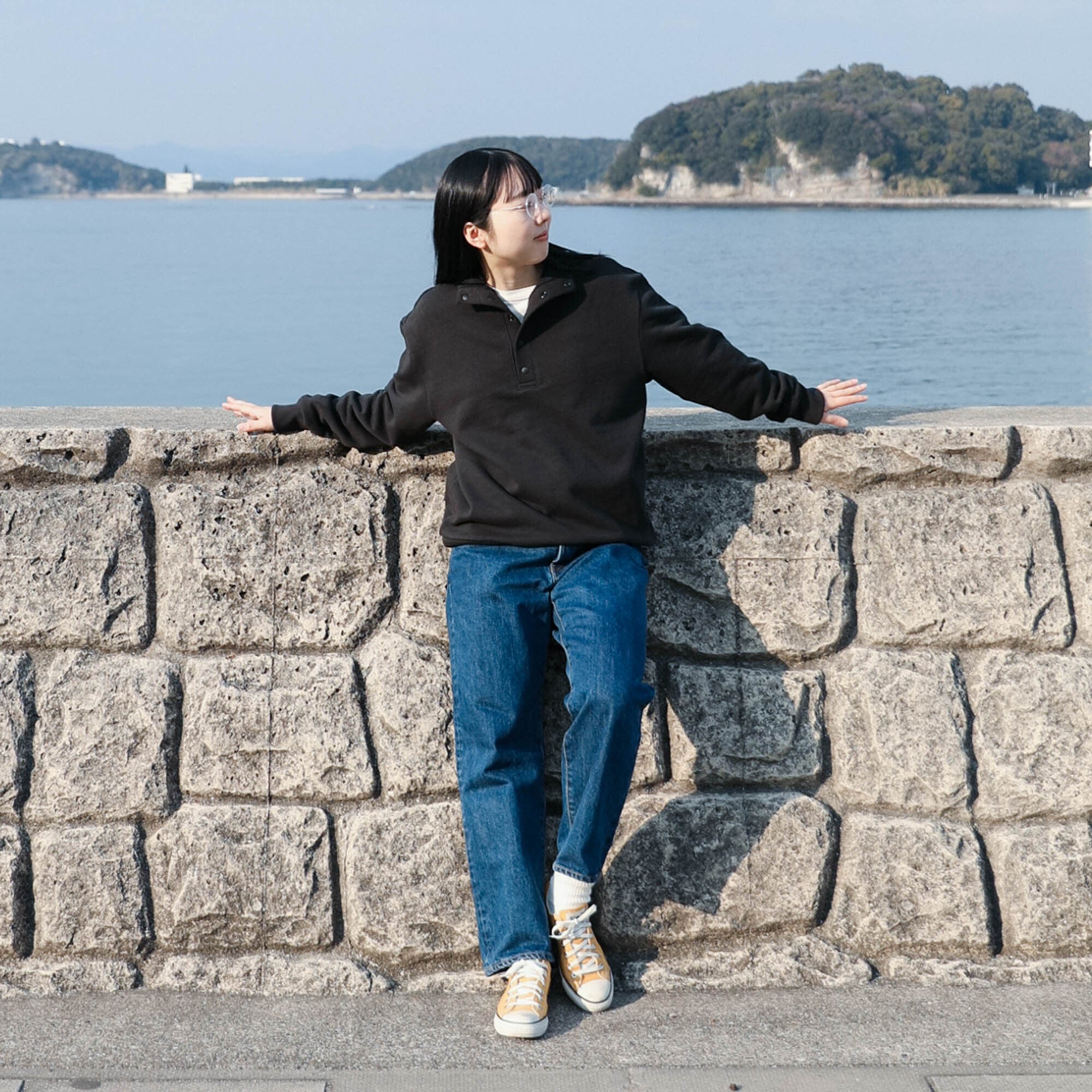 Half button pullover<br>No.2545