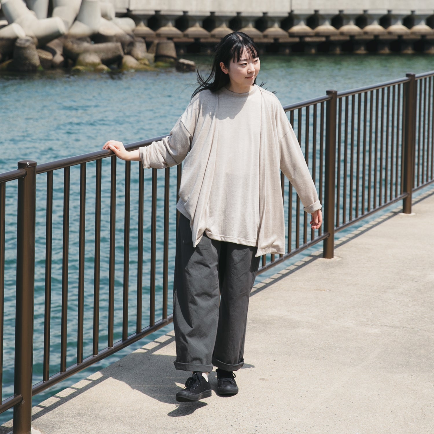 Linen<br>relax cardigan<br>No.2217