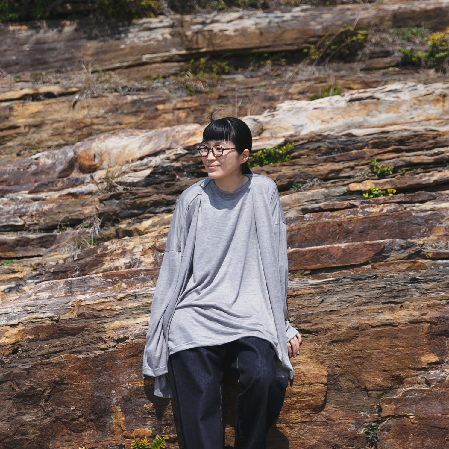 Linen<br>relax cardigan<br>No.2217