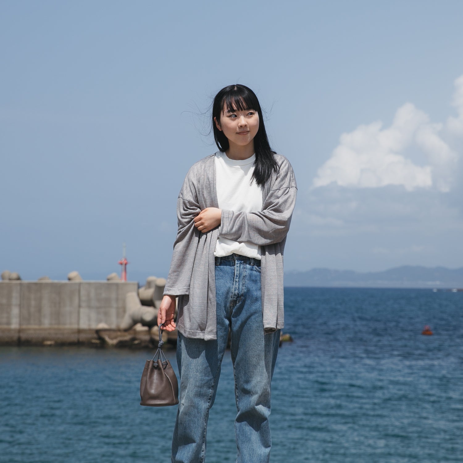 Linen<br>relax cardigan<br>No.2217