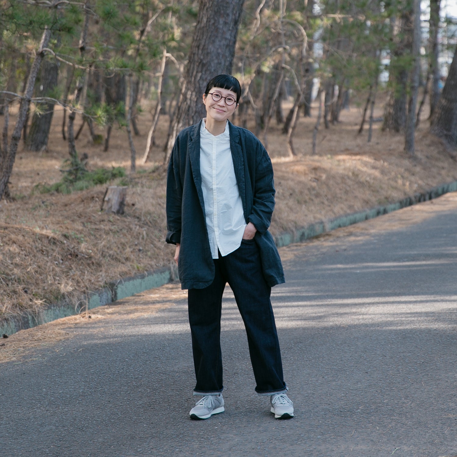 Round cardigan<br>tailored collar<br>No.2563