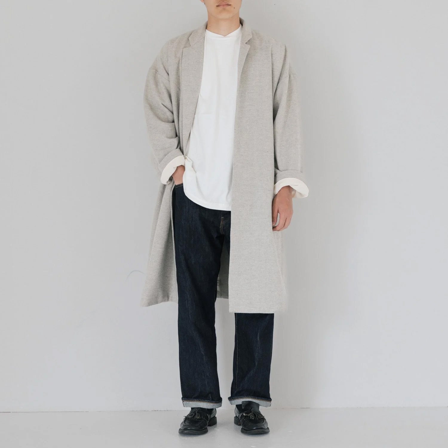 Herringbone<br>livery coat<br>tailored collar<br>-lining-<br>No.2532