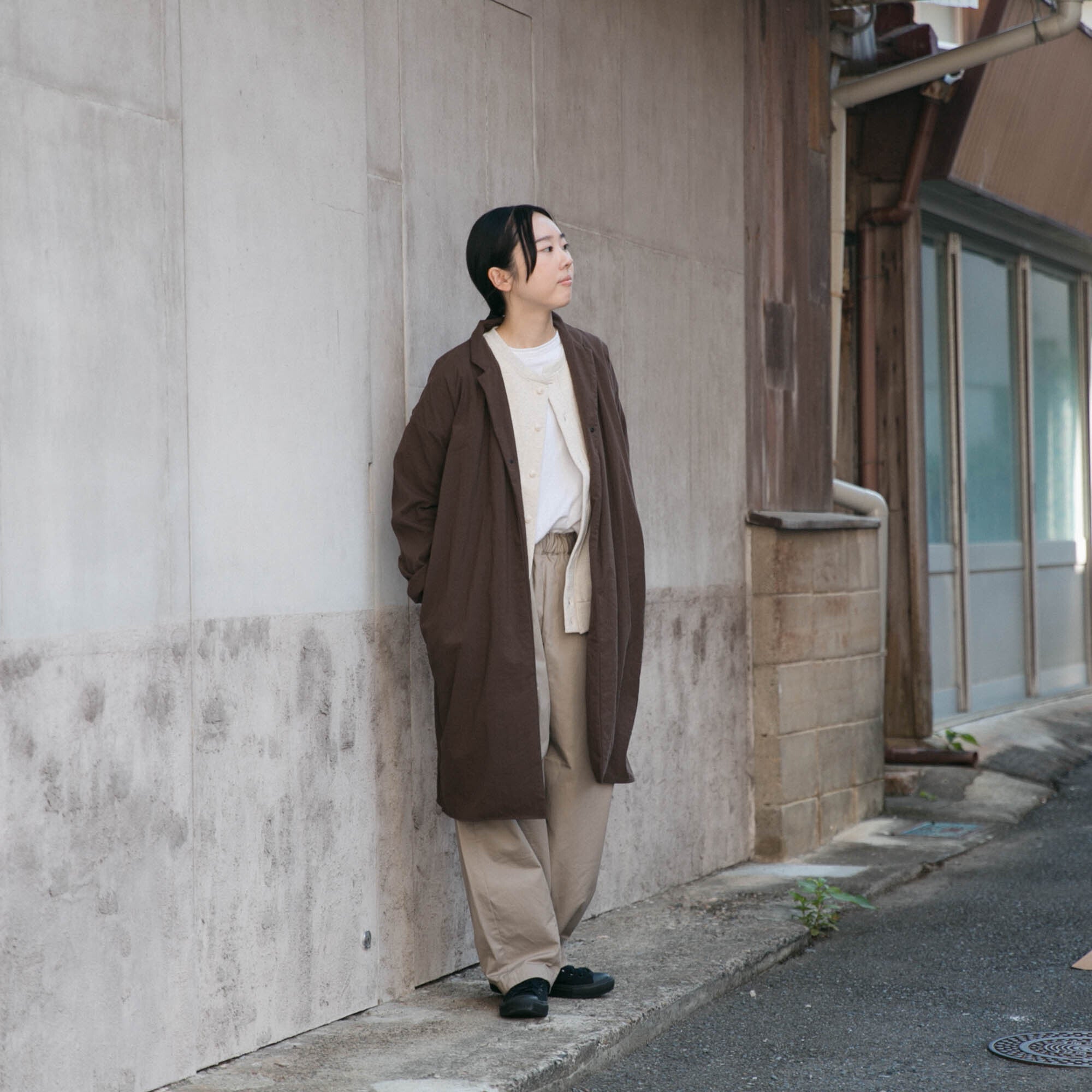 Nylon livery coat<br>tailored collar<br>No.2213