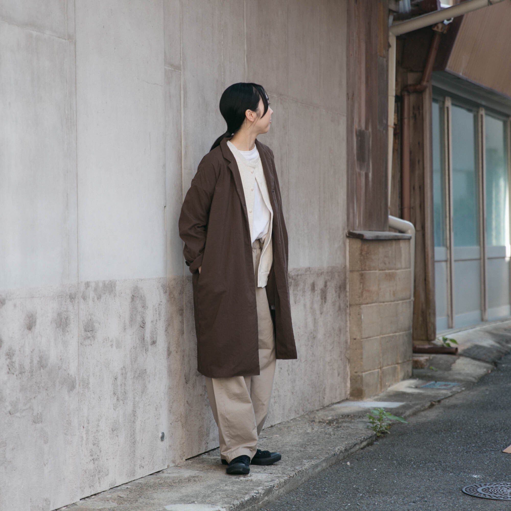 Nylon livery coat<br>tailored collar<br>No.2213