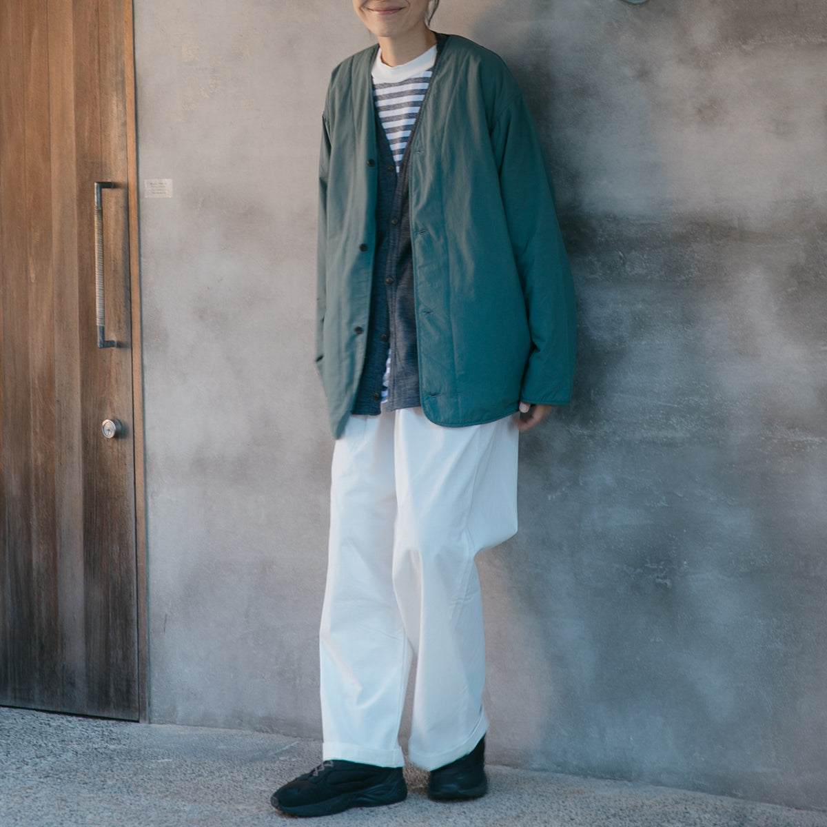RINEN<br>ナイロンタフタ<br>(中綿ボンディング)<br>ポータブルカーディガン<br>No.R27709