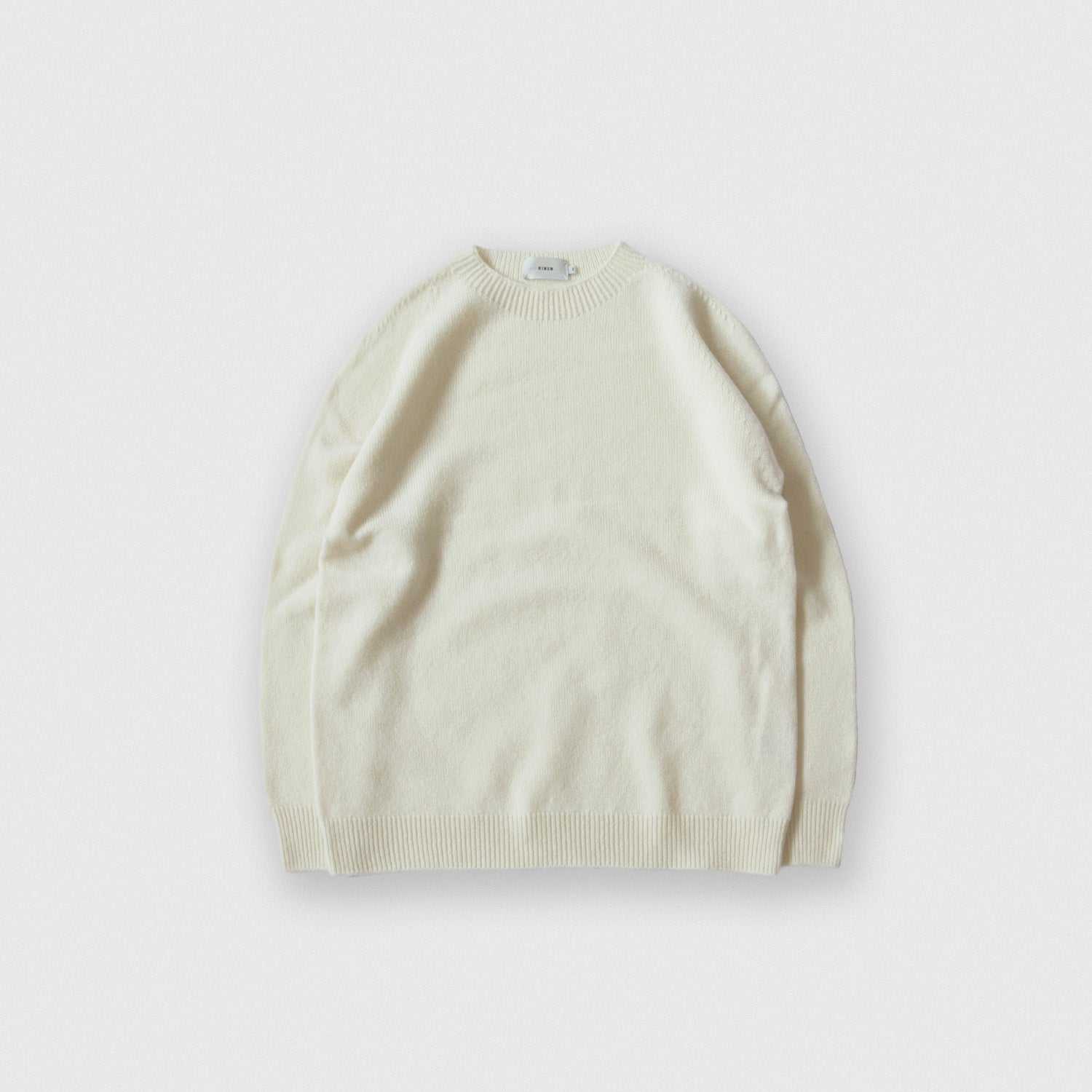 RINEN<br>2/15 ウール天竺編み (ホールガーメント) クルーネック<br>No.R17681