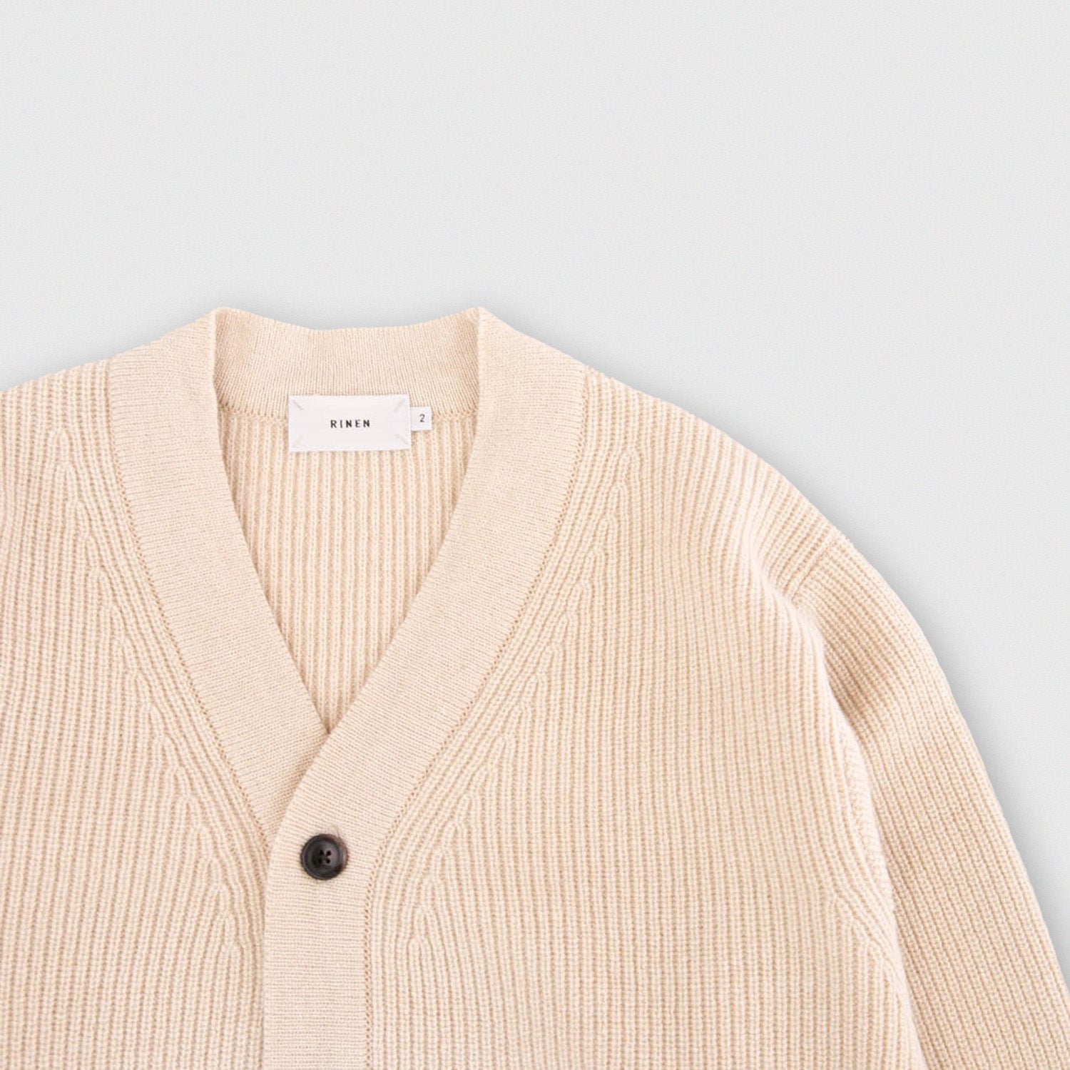 RINEN<br>2/14 ウールアゼ編み カーディガン<br>No.R17684