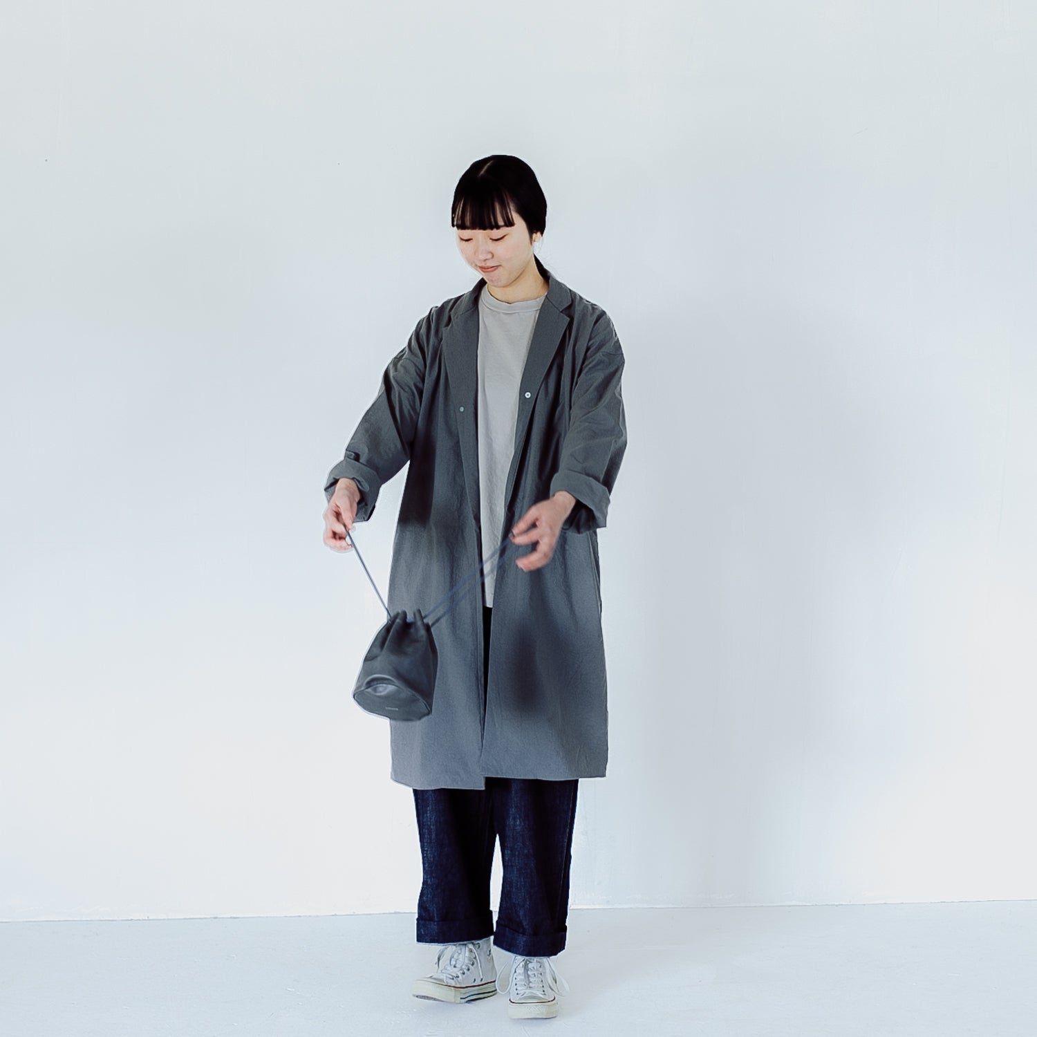 Nylon livery coat<br>tailored collar<br>No.2213