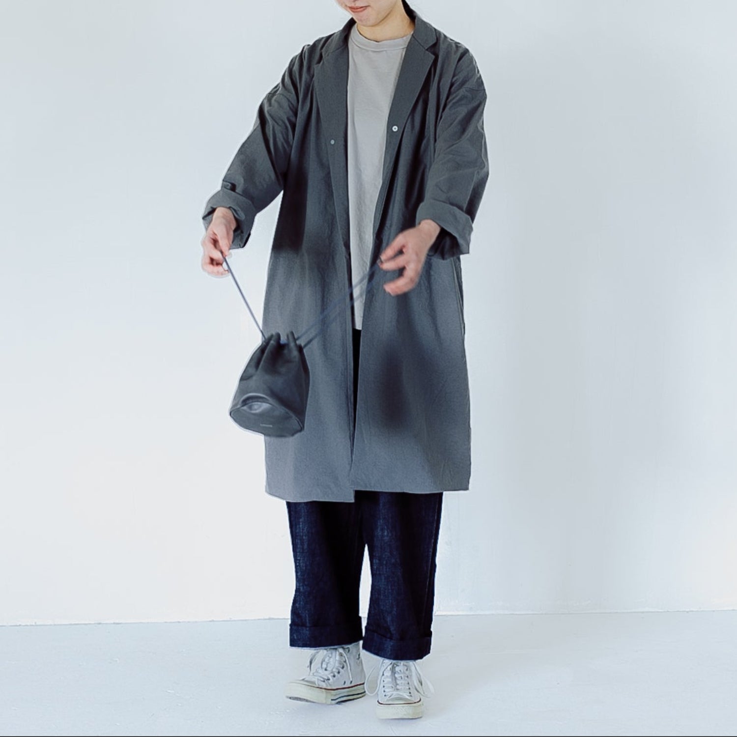 Nylon livery coat<br> tailored collar<br> No.2213