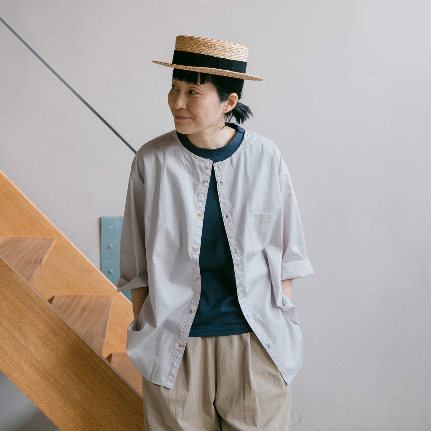 RINEN<br>60/2 スーピマ天竺<br>フレンチスリーブ<br>No.R19618