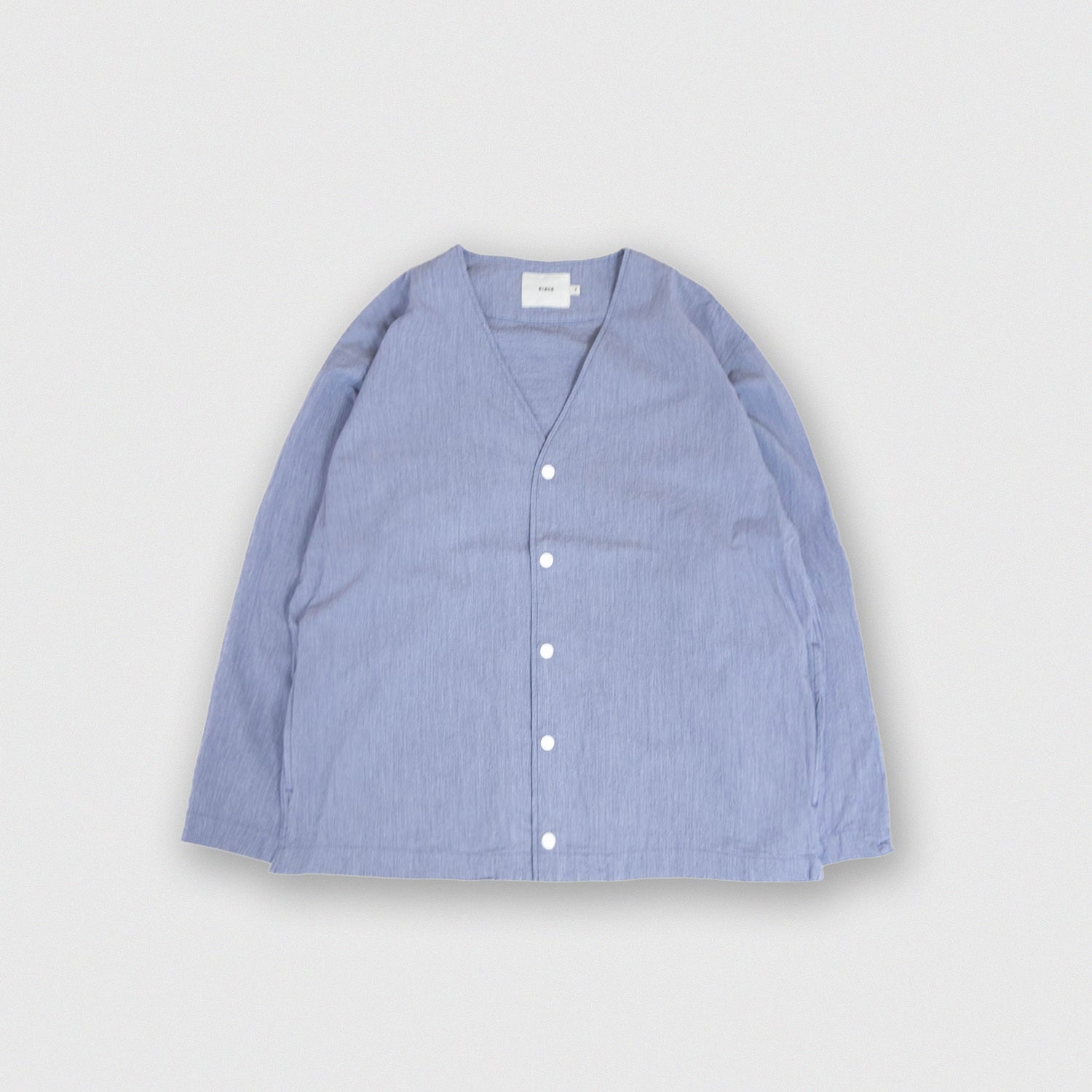 RINEN<br>80/1+50/1強撚平織<br>カーディガンシャツ<br>No.R39606