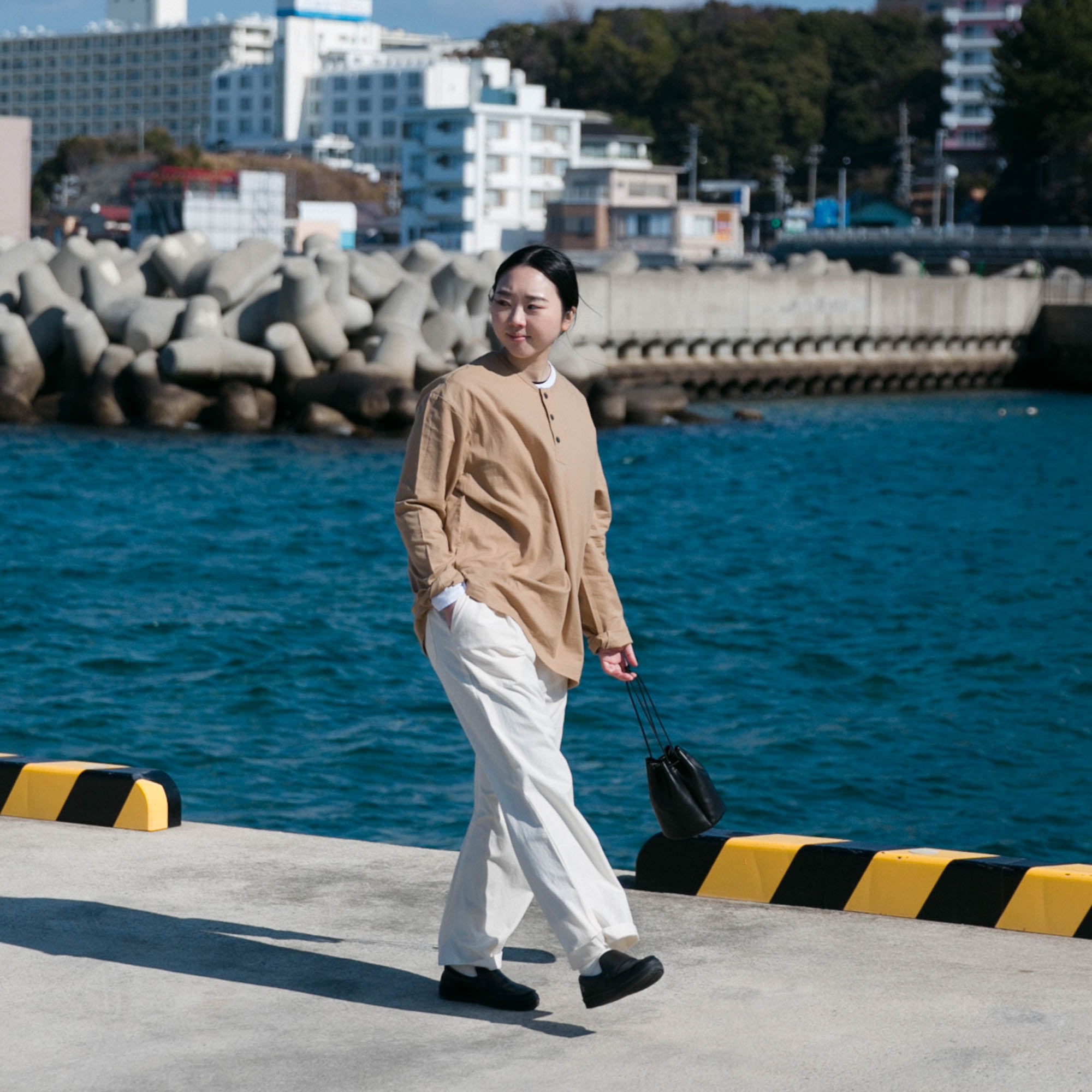 Henley neck<br>long sleeve<br>No.2421