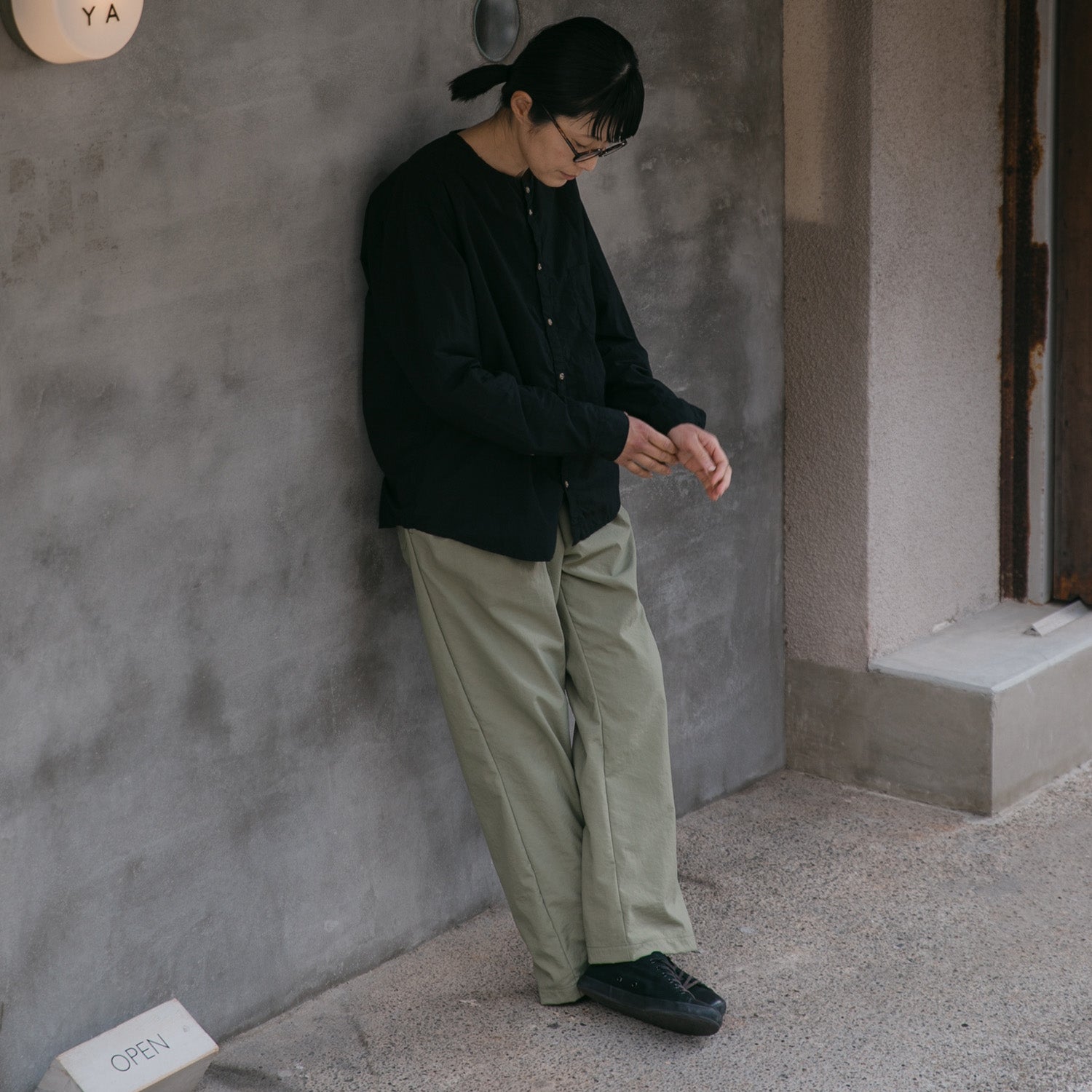 Nylon relax pants<br>No.2425