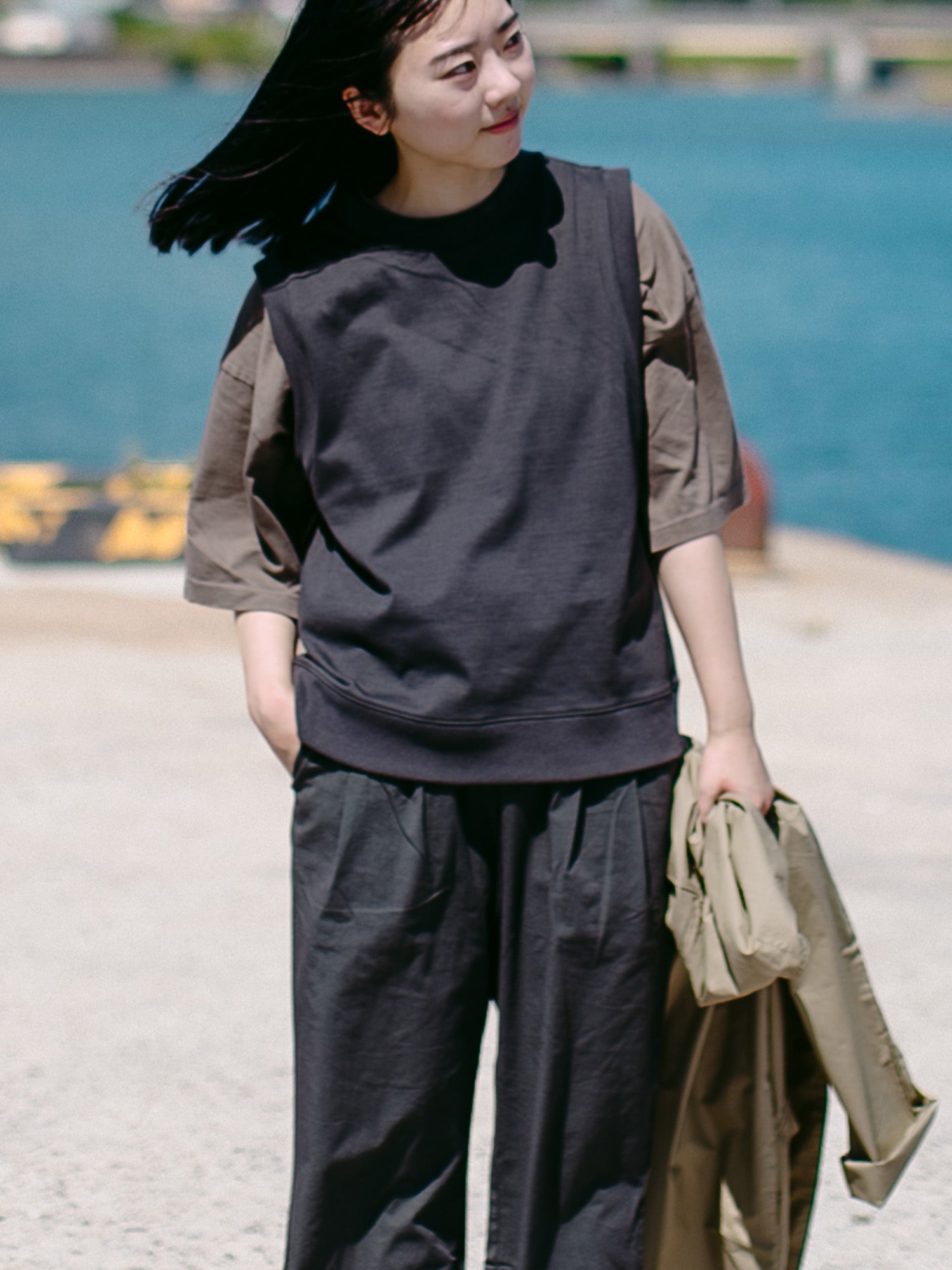 Cotton pullover vest<br>No.2426