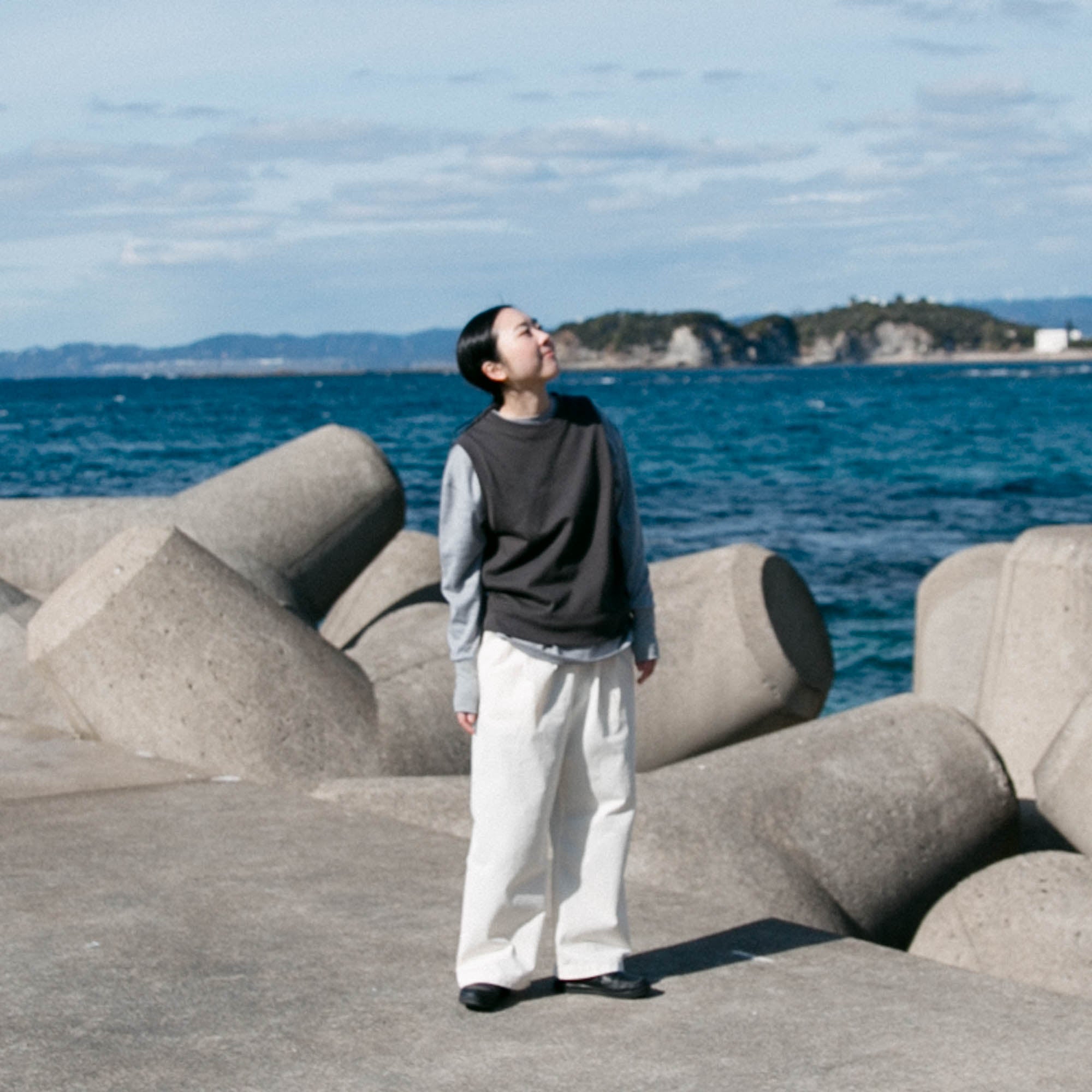 Cotton pullover vest<br>No.2426