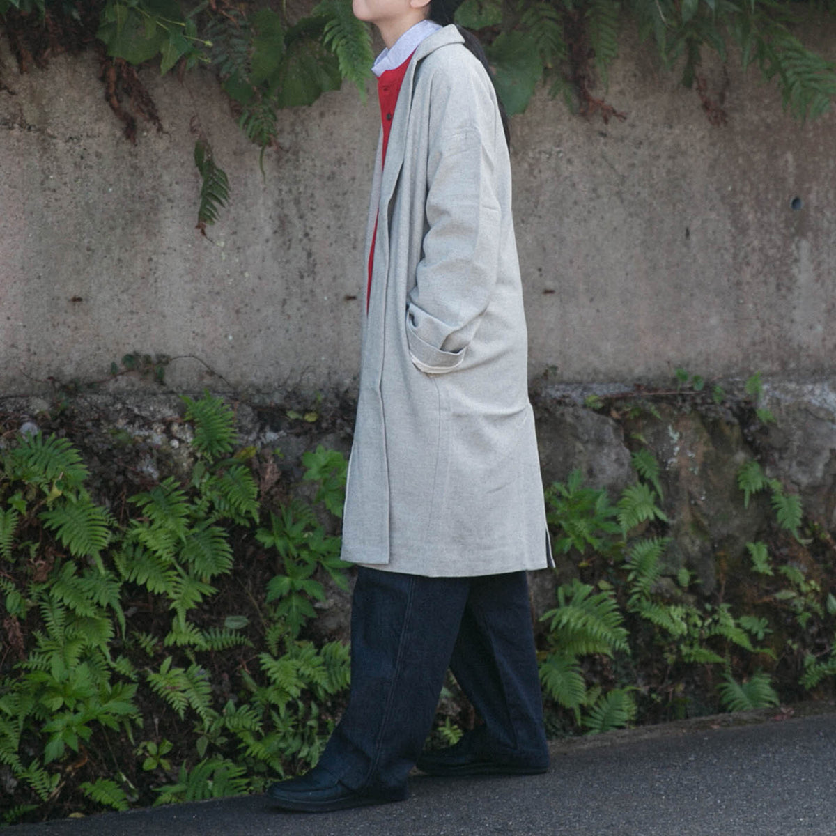 Herringbone<br>livery coat<br>tailored collar<br>-lining-<br>No.2532