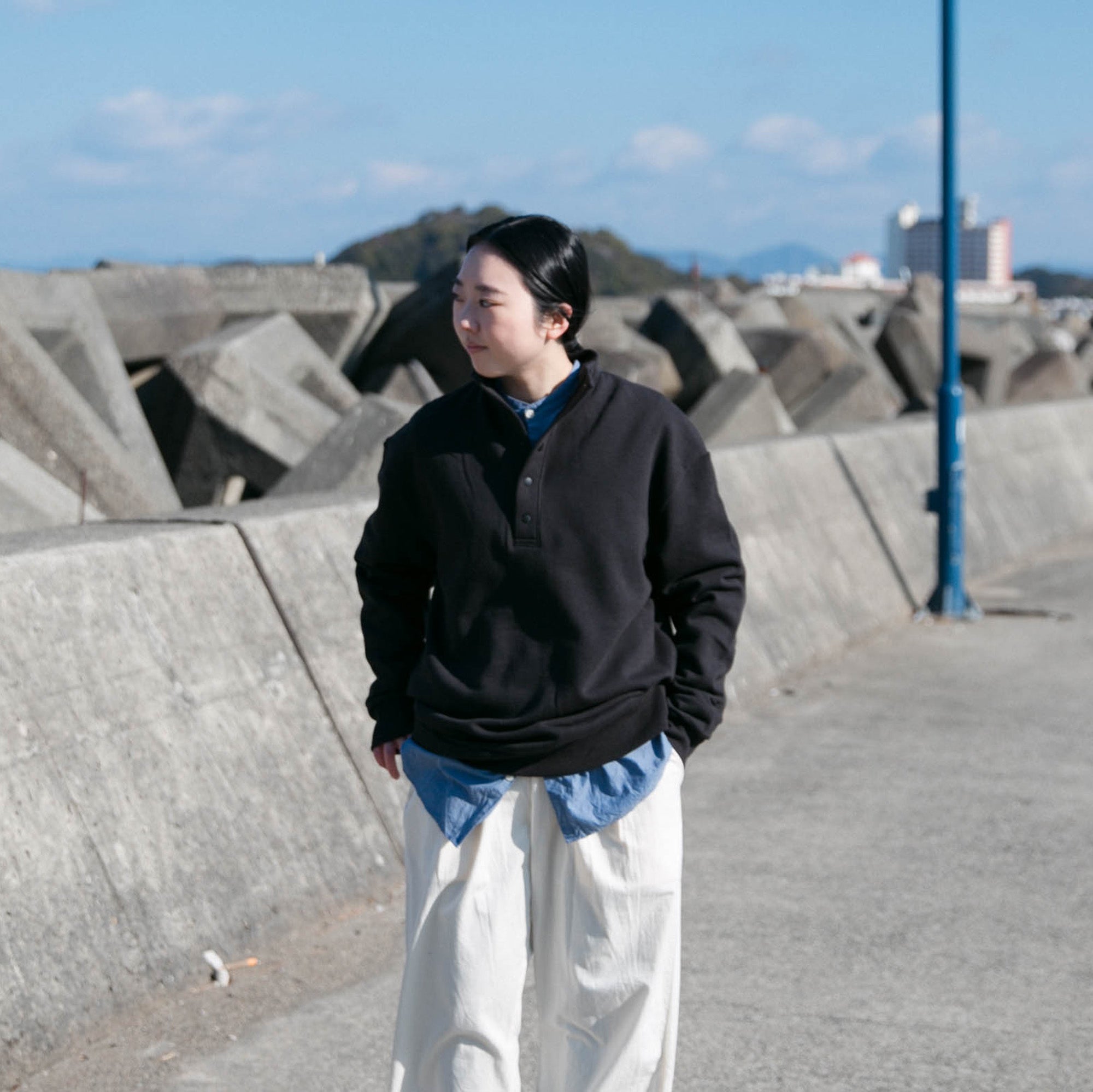 Half button pullover<br>No.2545