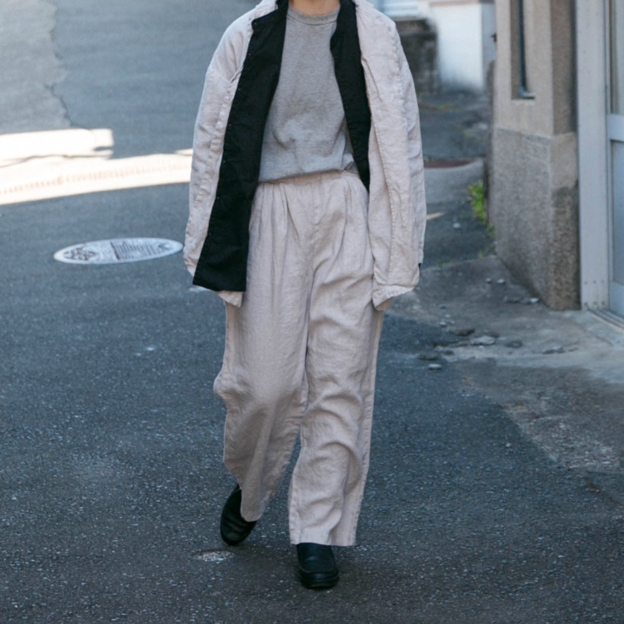 Linen relax semiwide pants<br>No.2562