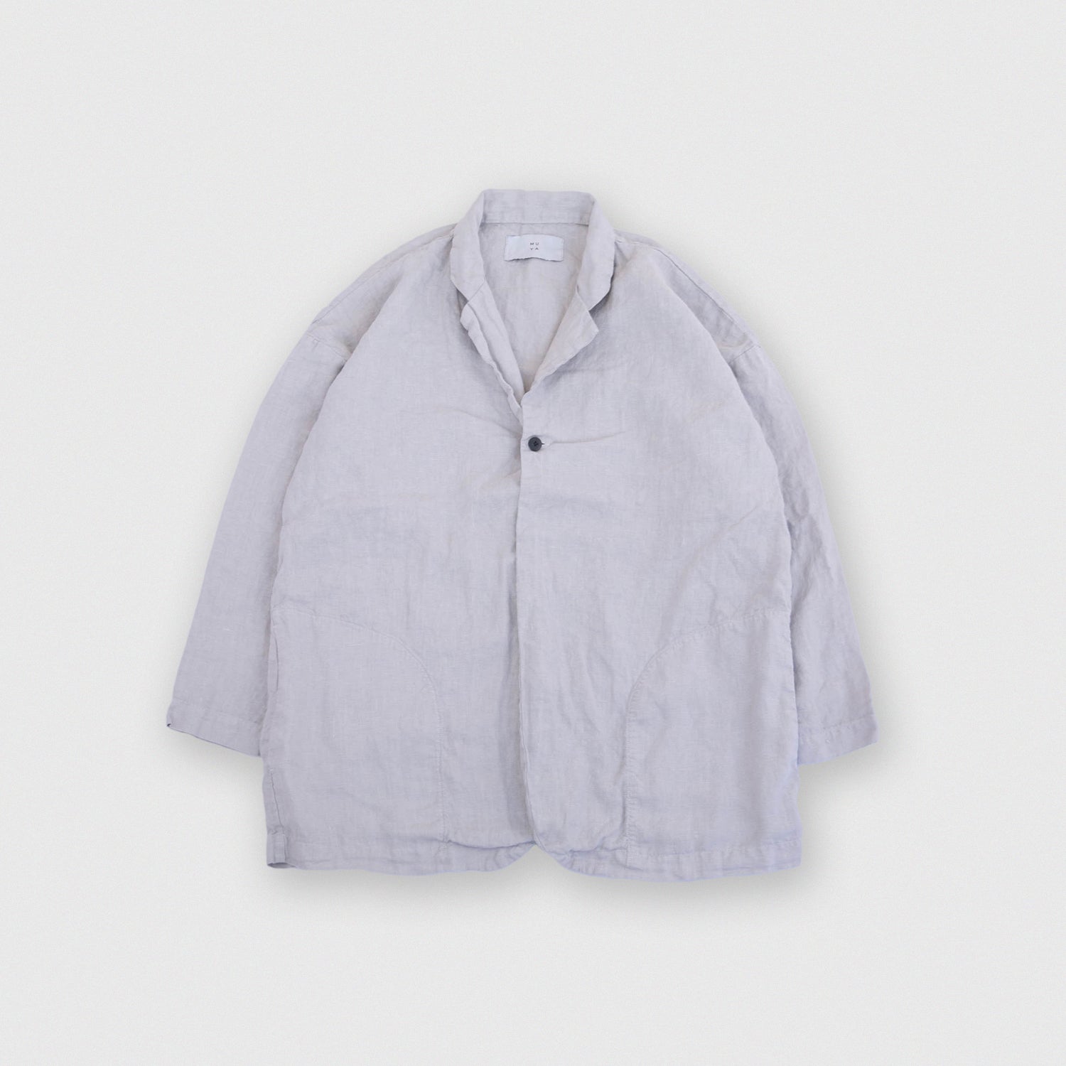 Linen round cardigan<br>tailored collar<br>No.2563