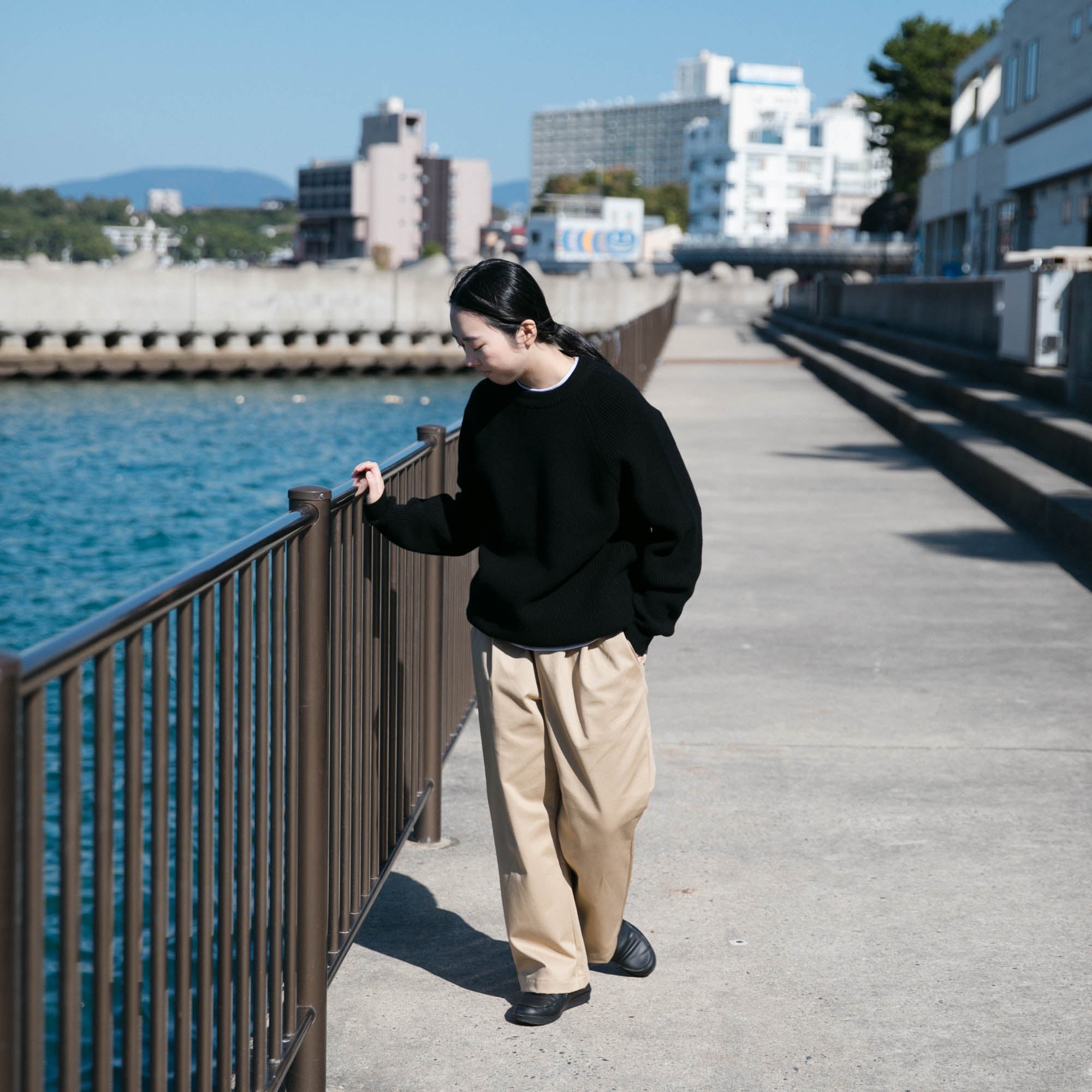 RINEN<br>2/14 ウールアゼ編み クルーネック<br>No.R17683