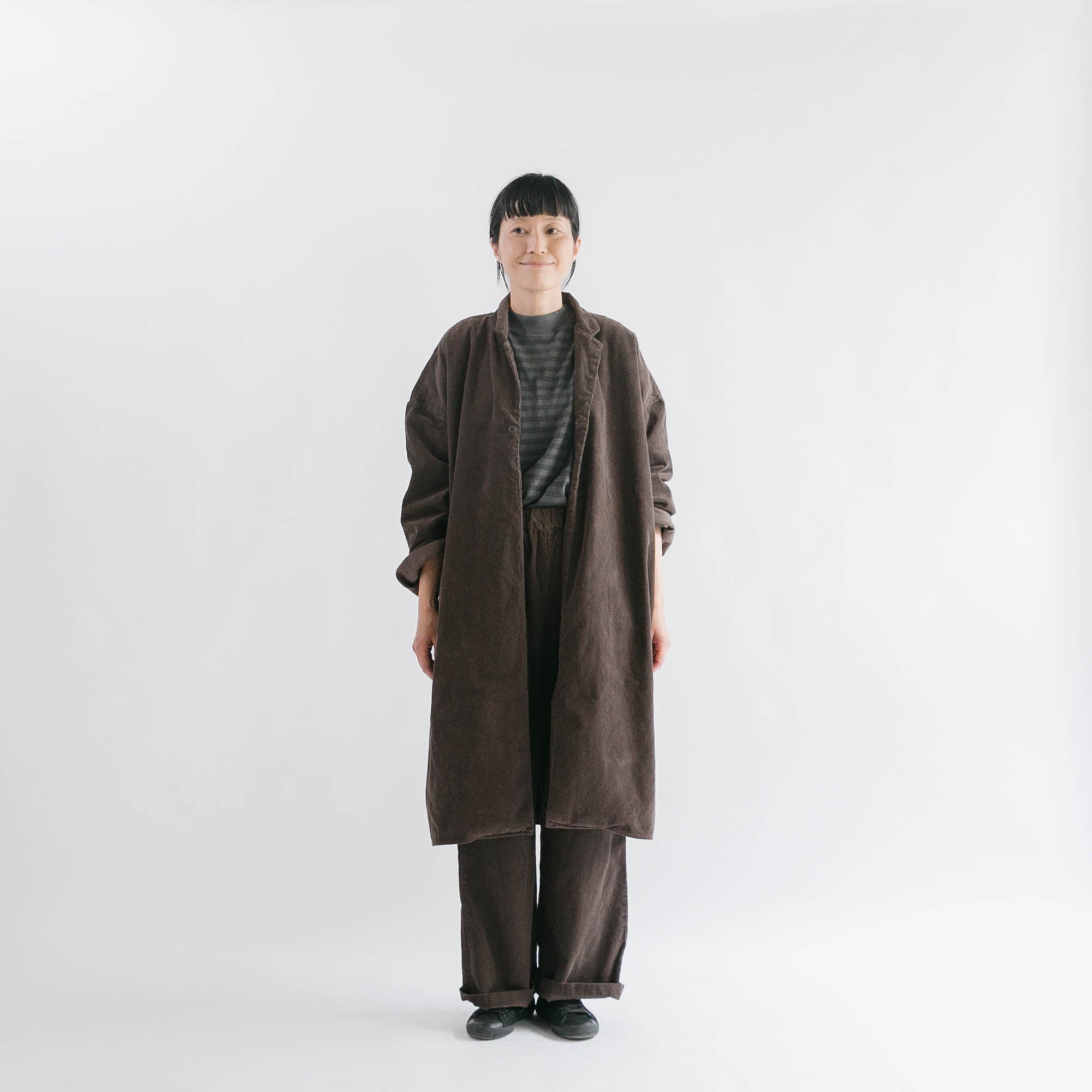 Corduroy<br> livery coat<br> tailored collar<br> No.2609