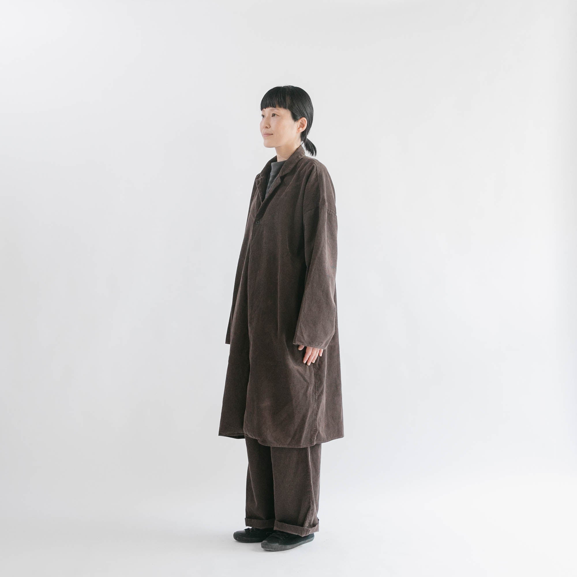 Corduroy<br> livery coat<br> tailored collar<br> No.2609