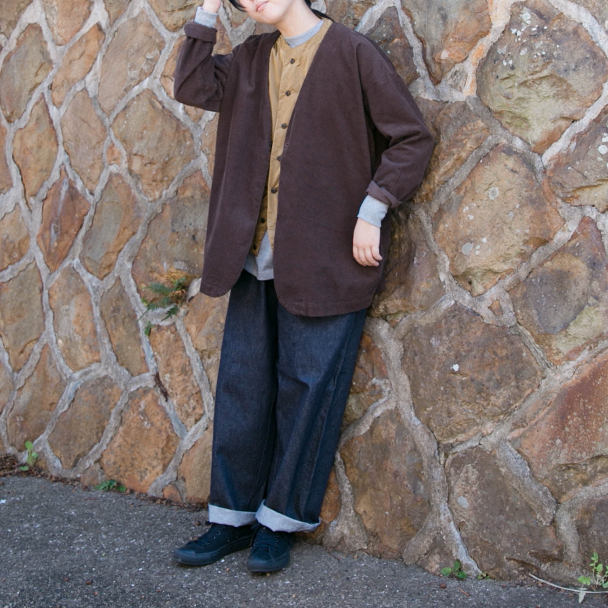 Corduroy<br>round cardigan<br>No.2610