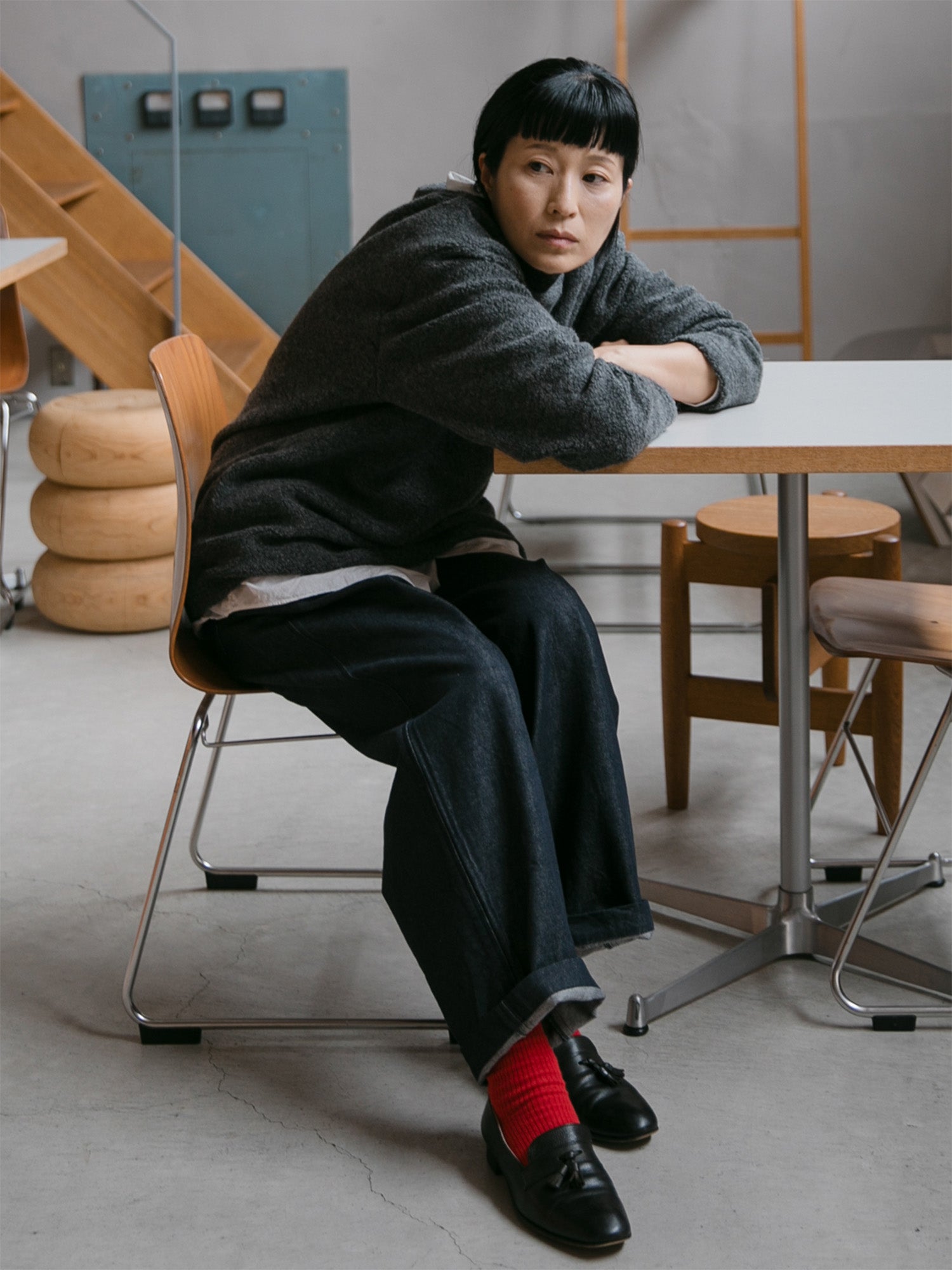 Wool pile<br>crew neck T-shirts<br>No.2618