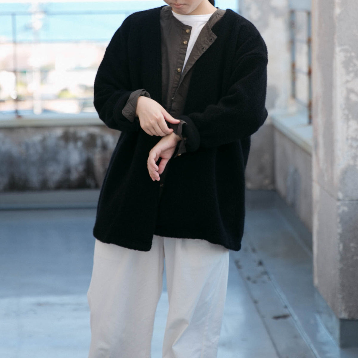 Wool pile<br> Relax Cardigan<br> No.2619
