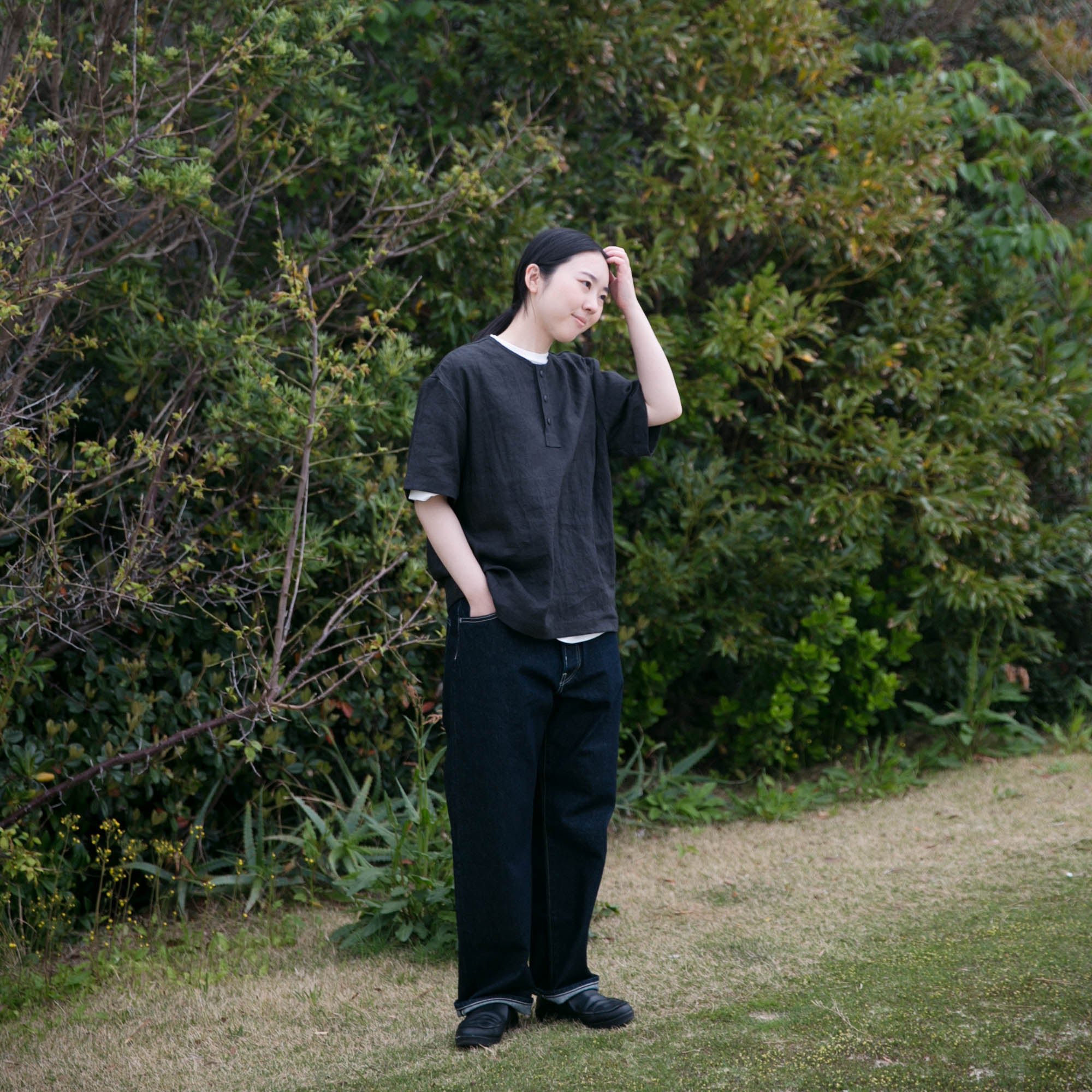 Short sleeve<br>henley neck shirts<br>No.2655
