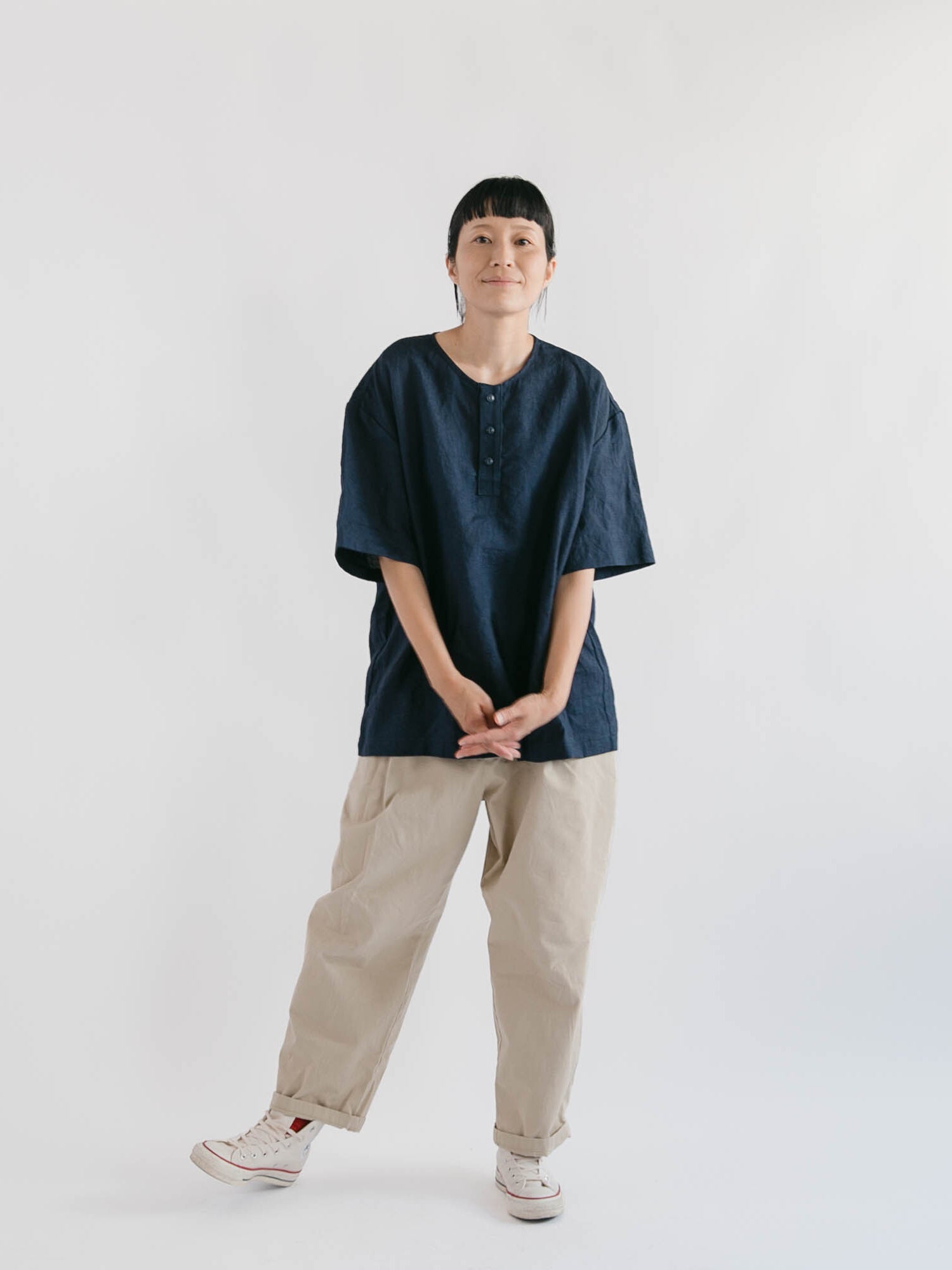 Short sleeve<br>henley neck shirts<br>No.2655