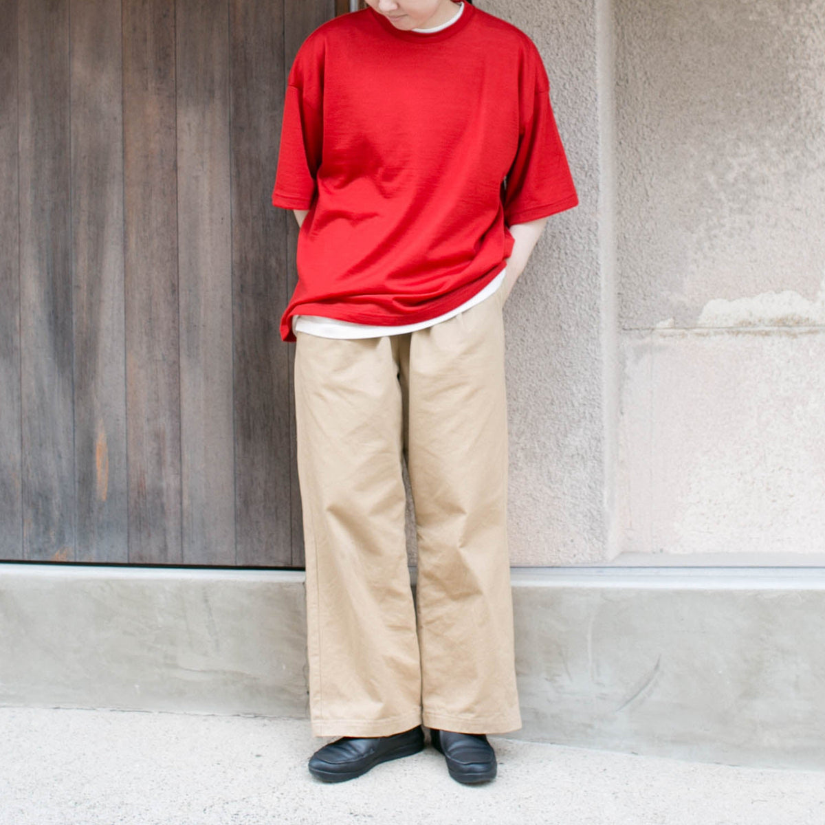 Merino wool<br>straight T-shirts<br>No.2657