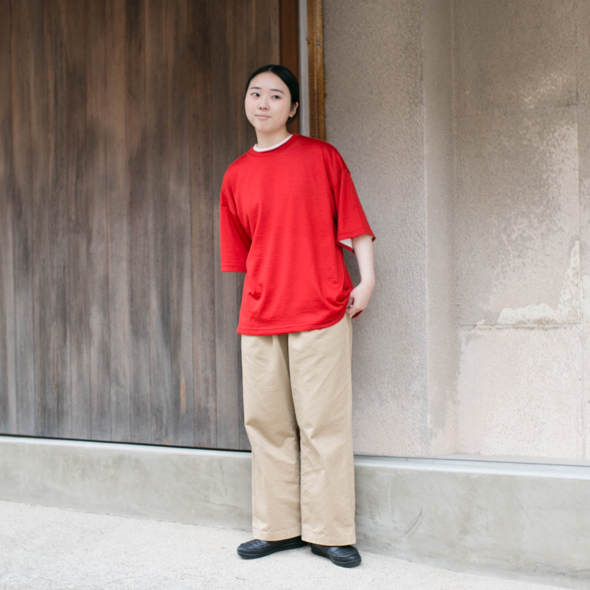 Merino wool<br>straight T-shirts<br>No.2657