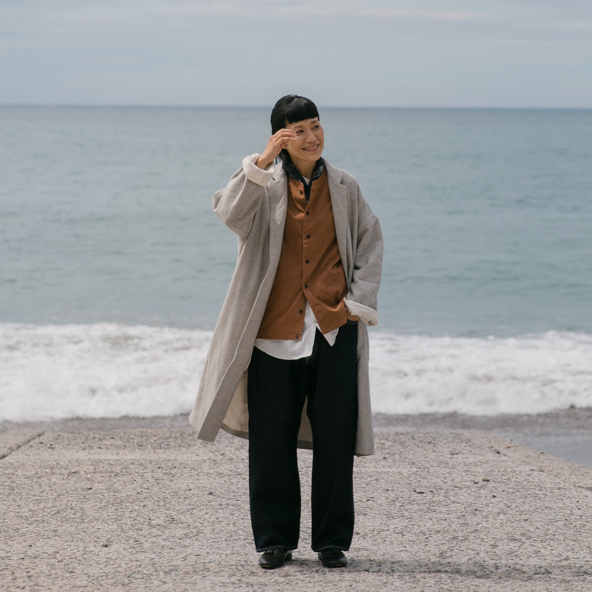 Herringbone<br>livery coat<br>tailored collar<br>-lining-<br>No.2532