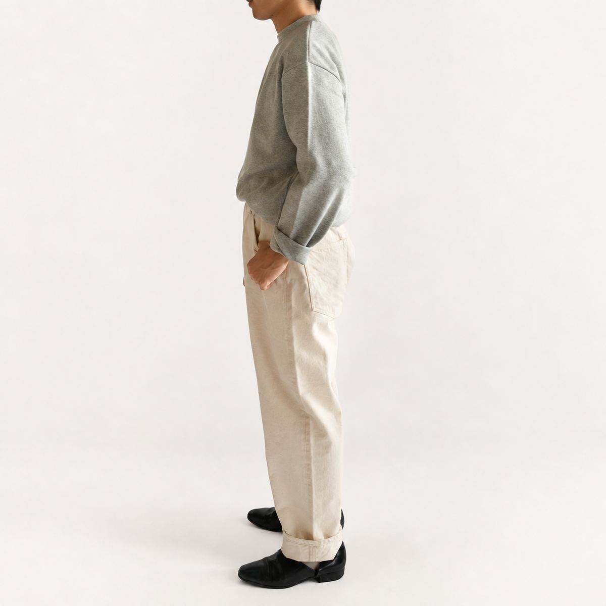 HATSKI<br>DENIM03 Wide Tapered Denim<br>-Ecru-