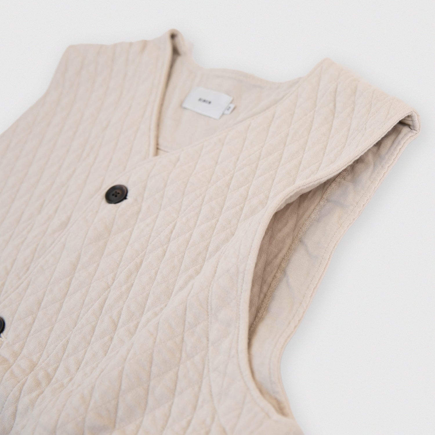 RINEN<br>30/1 オーガニック天竺<br>ダイヤキルティング ベスト<br>No.R17611