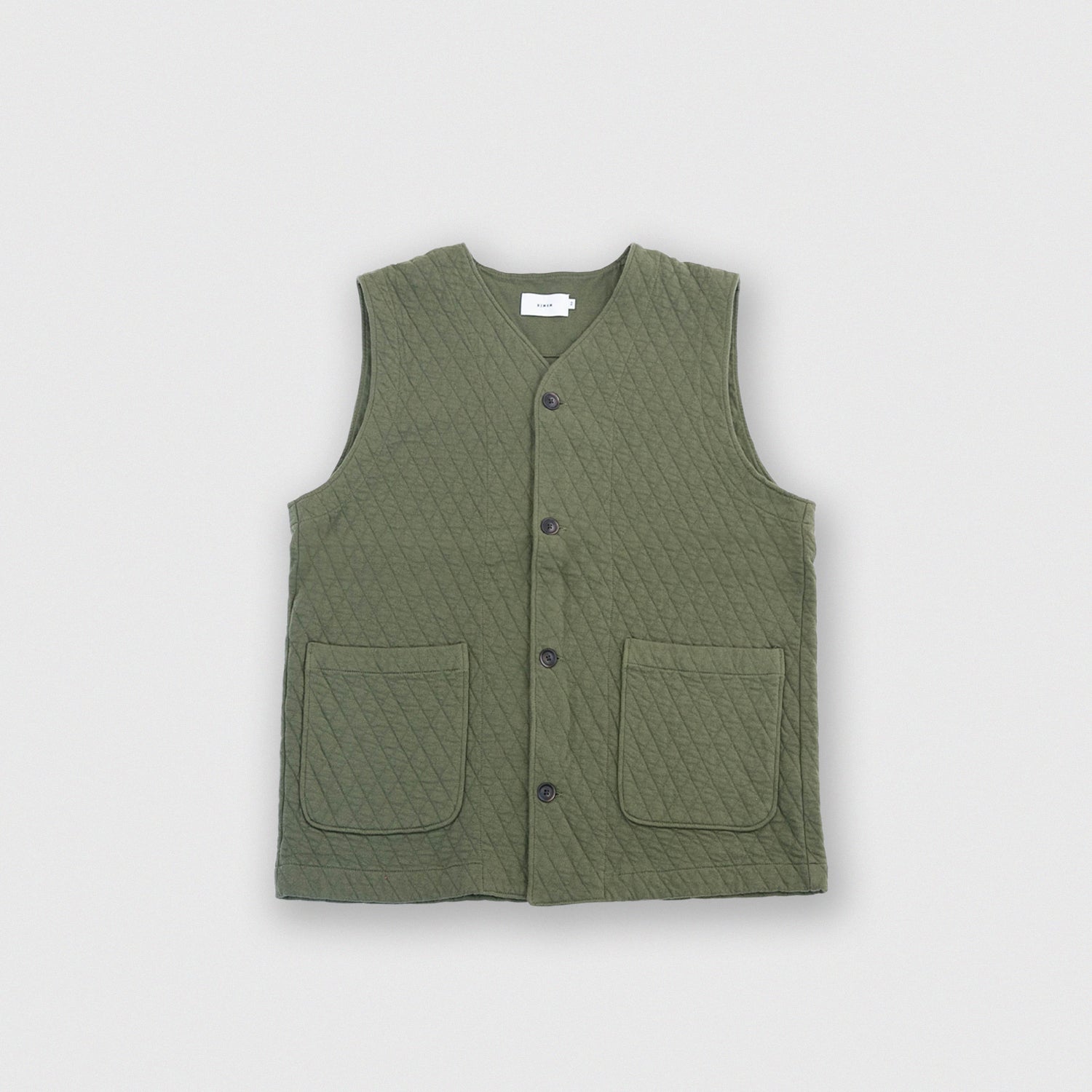 RINEN<br>30/1 オーガニック天竺<br>ダイヤキルティング ベスト<br>No.R17611